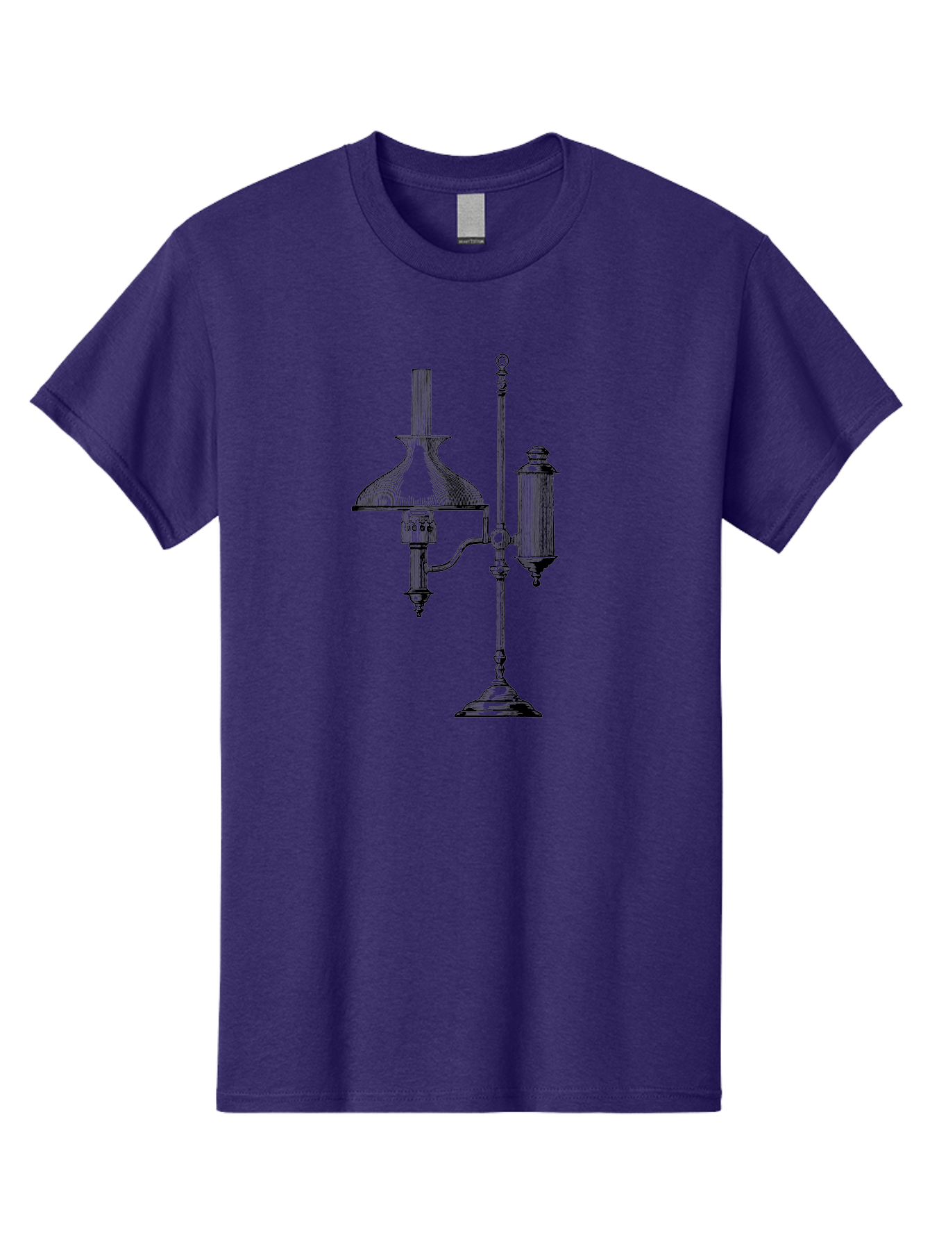Argand-Lamp Men'S Graphic Tee, 100% Cotton, Comfortable Casual Summer Wear, Machine Washable, Vintage Lighting, Antique Lamp, Argand Oil Lamp, Classic Design, Ornate Details, Oil Lamp, Traditional Decor, Retro Style, Home Decor Aad580