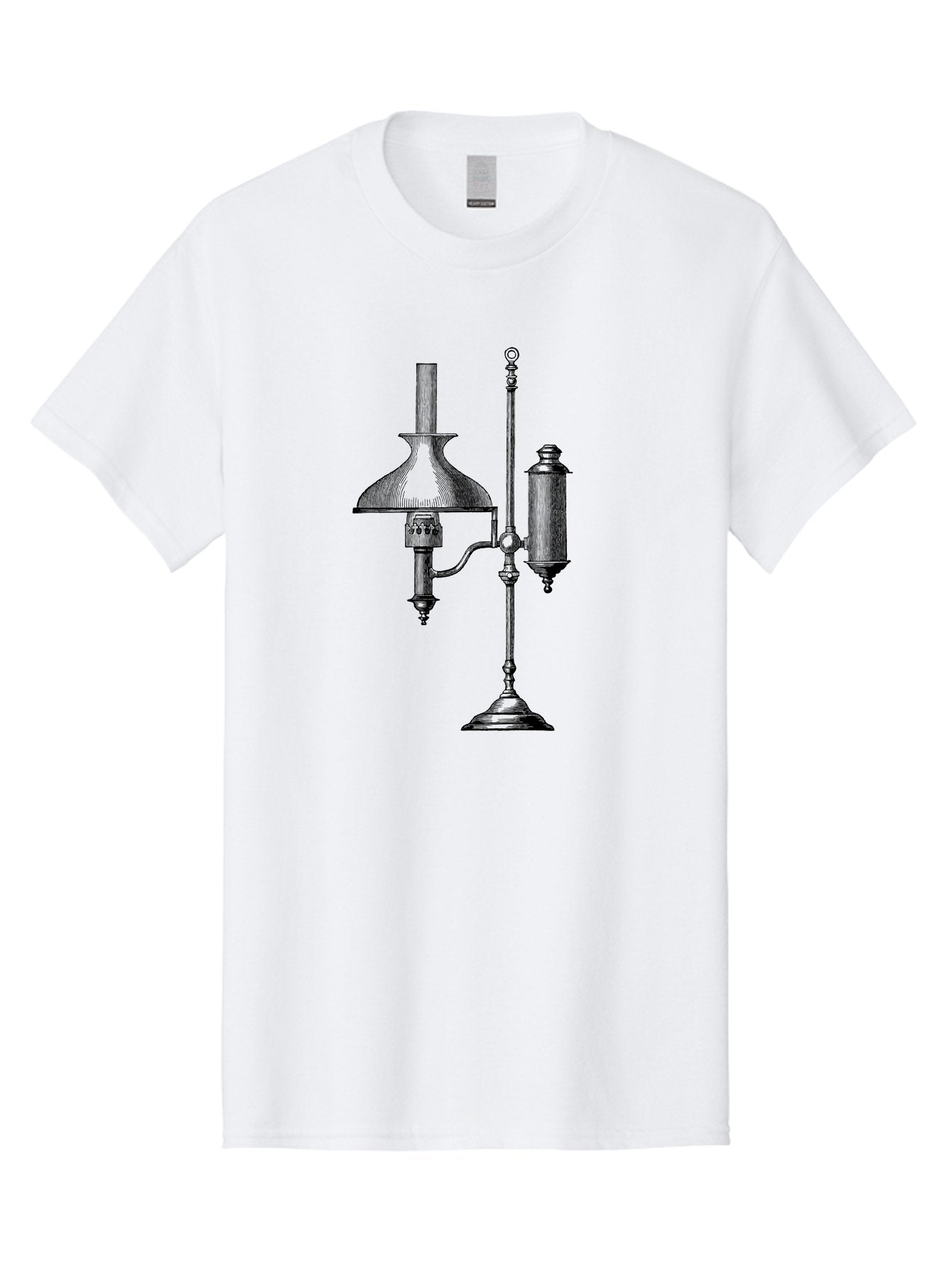 Argand-Lamp Men'S Graphic Tee, 100% Cotton, Comfortable Casual Summer Wear, Machine Washable, Vintage Lighting, Antique Lamp, Argand Oil Lamp, Classic Design, Ornate Details, Oil Lamp, Traditional Decor, Retro Style, Home Decor Aad580 3