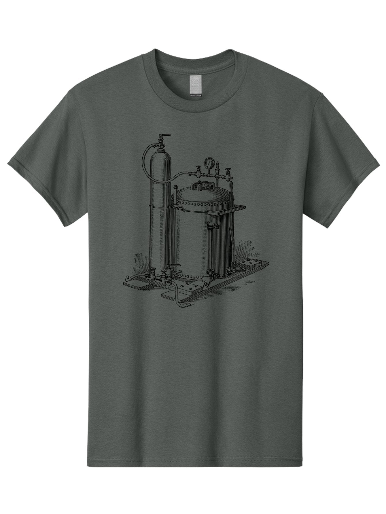 Autoclave Men'S Graphic Tee, 100% Cotton, Comfortable Casual Summer Wear, Machine Washable, Autoclave Equipment, Steam Sterilization, Laboratory Apparatus, Medical Sterilization, Pressure Vessel, Scientific Equipment, Vintage Illustration Aad581 3