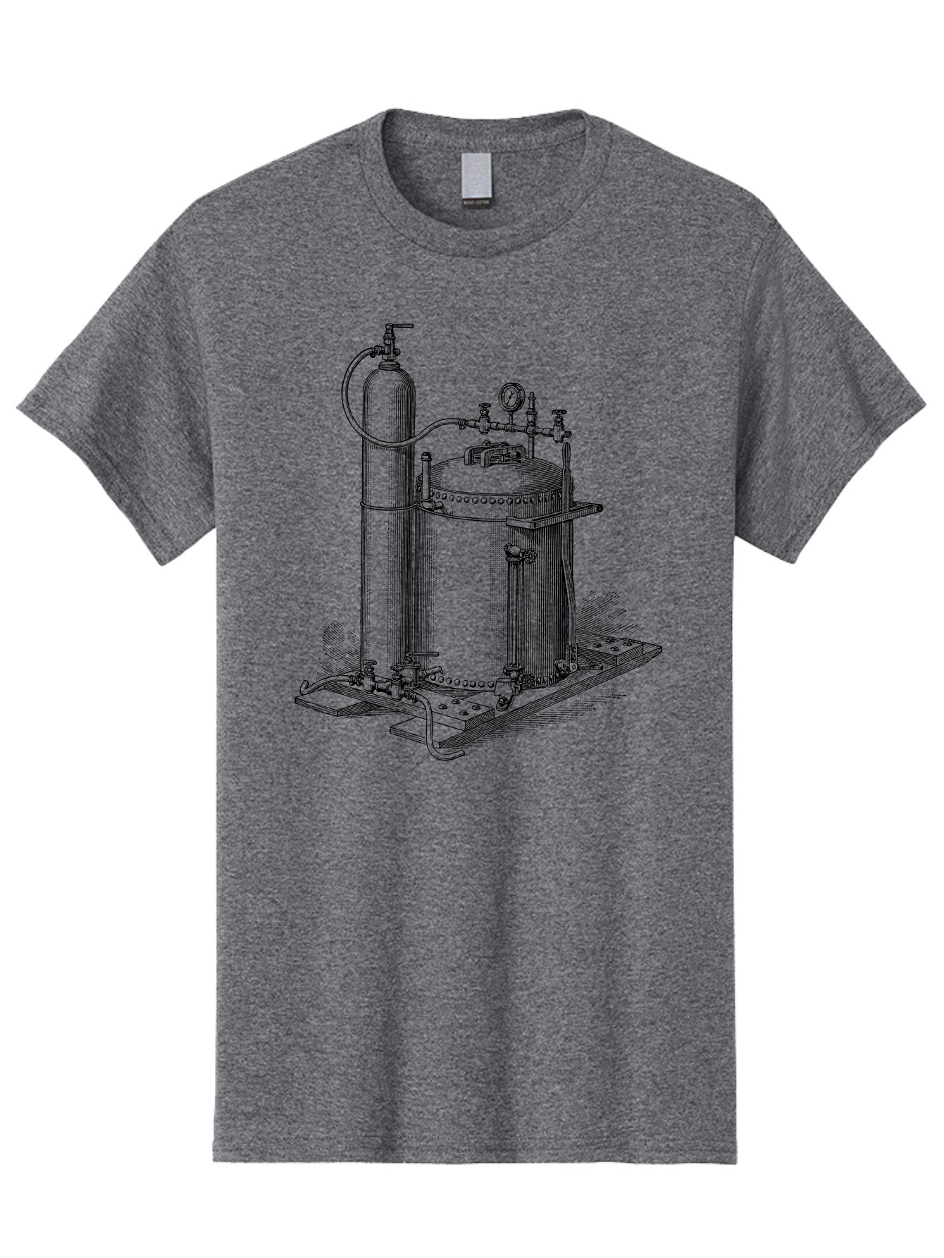 Autoclave Men'S Graphic Tee, 100% Cotton, Comfortable Casual Summer Wear, Machine Washable, Autoclave Equipment, Steam Sterilization, Laboratory Apparatus, Medical Sterilization, Pressure Vessel, Scientific Equipment, Vintage Illustration Aad581 15