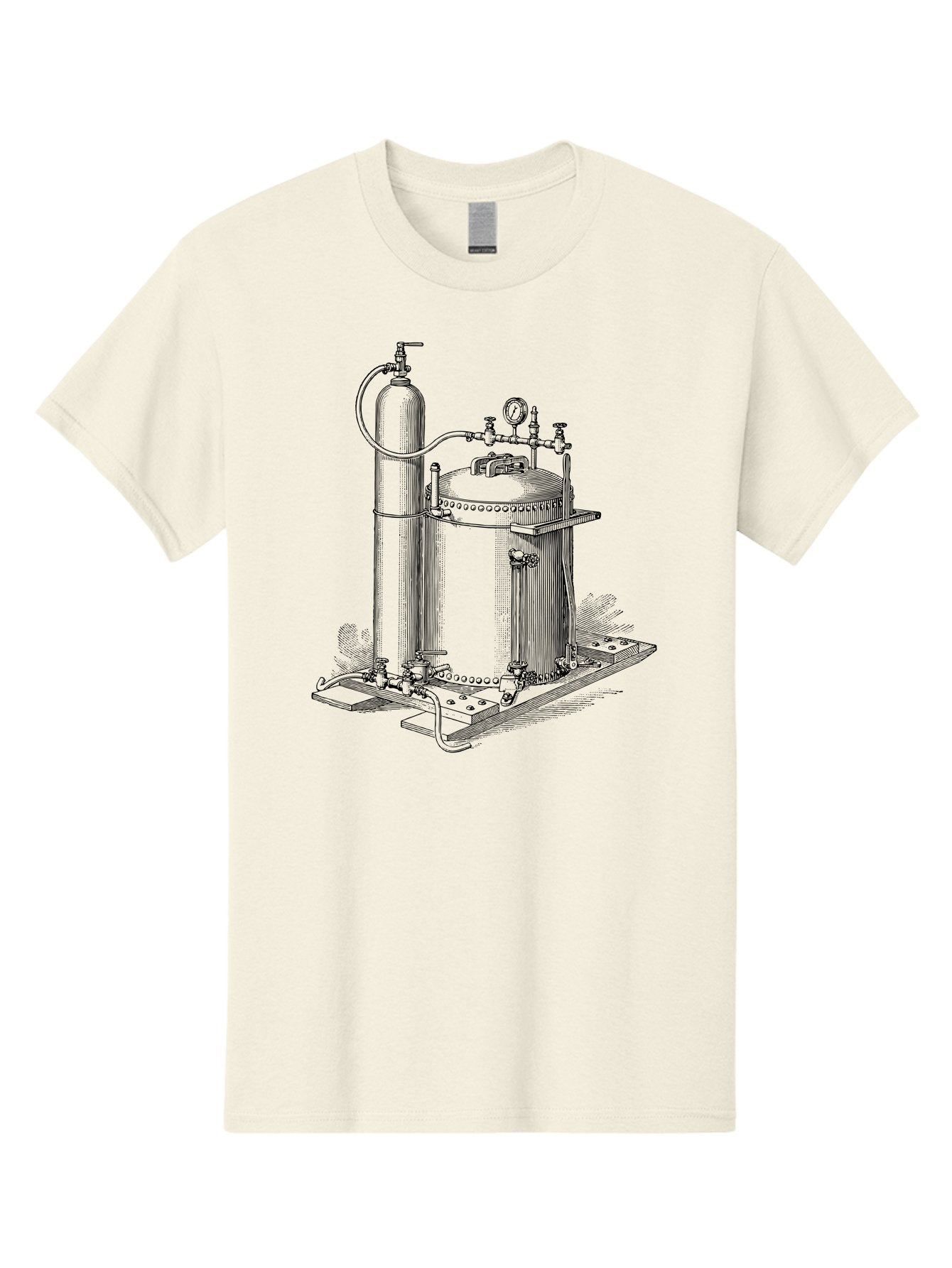 Autoclave Men'S Graphic Tee, 100% Cotton, Comfortable Casual Summer Wear, Machine Washable, Autoclave Equipment, Steam Sterilization, Laboratory Apparatus, Medical Sterilization, Pressure Vessel, Scientific Equipment, Vintage Illustration Aad581 7