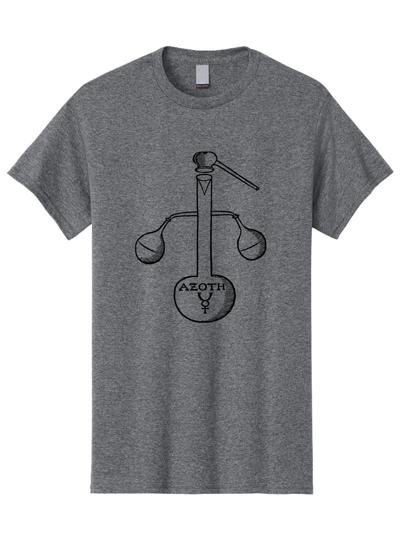 Azoth-Symbol Men'S Graphic Tee, 100% Cotton, Comfortable Casual Summer Wear, Machine Washable, Alchemical Symbol, Azoth Symbol, Mystical Diagram, Spiritual Transformation, Hermetic Principles, Esoteric Art, Ancient Knowledge, Mystical Symbols, Aad582 8