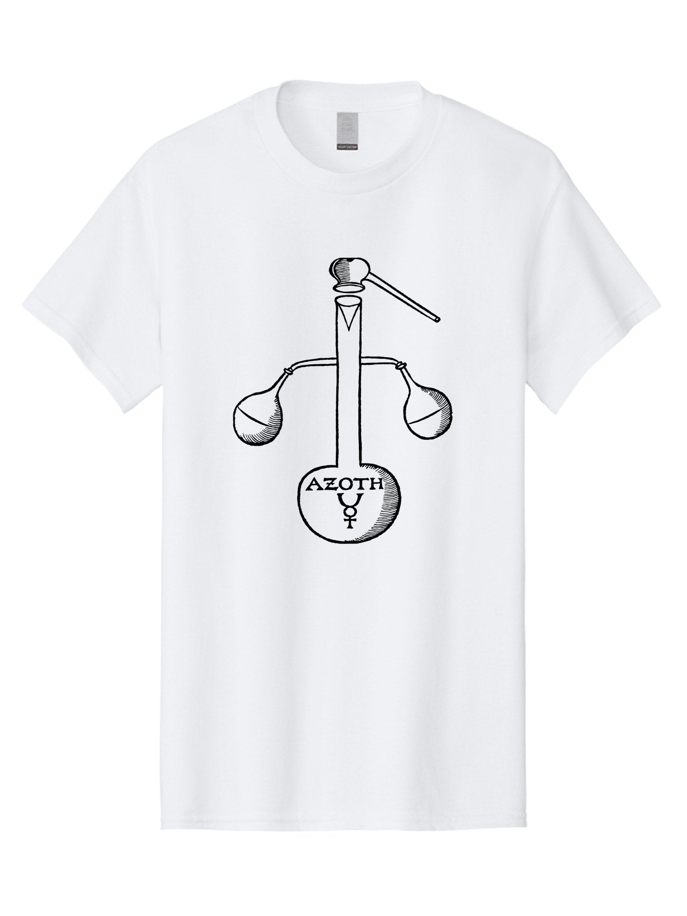 Azoth-Symbol Men'S Graphic Tee, 100% Cotton, Comfortable Casual Summer Wear, Machine Washable, Alchemical Symbol, Azoth Symbol, Mystical Diagram, Spiritual Transformation, Hermetic Principles, Esoteric Art, Ancient Knowledge, Mystical Symbols, Aad582 5