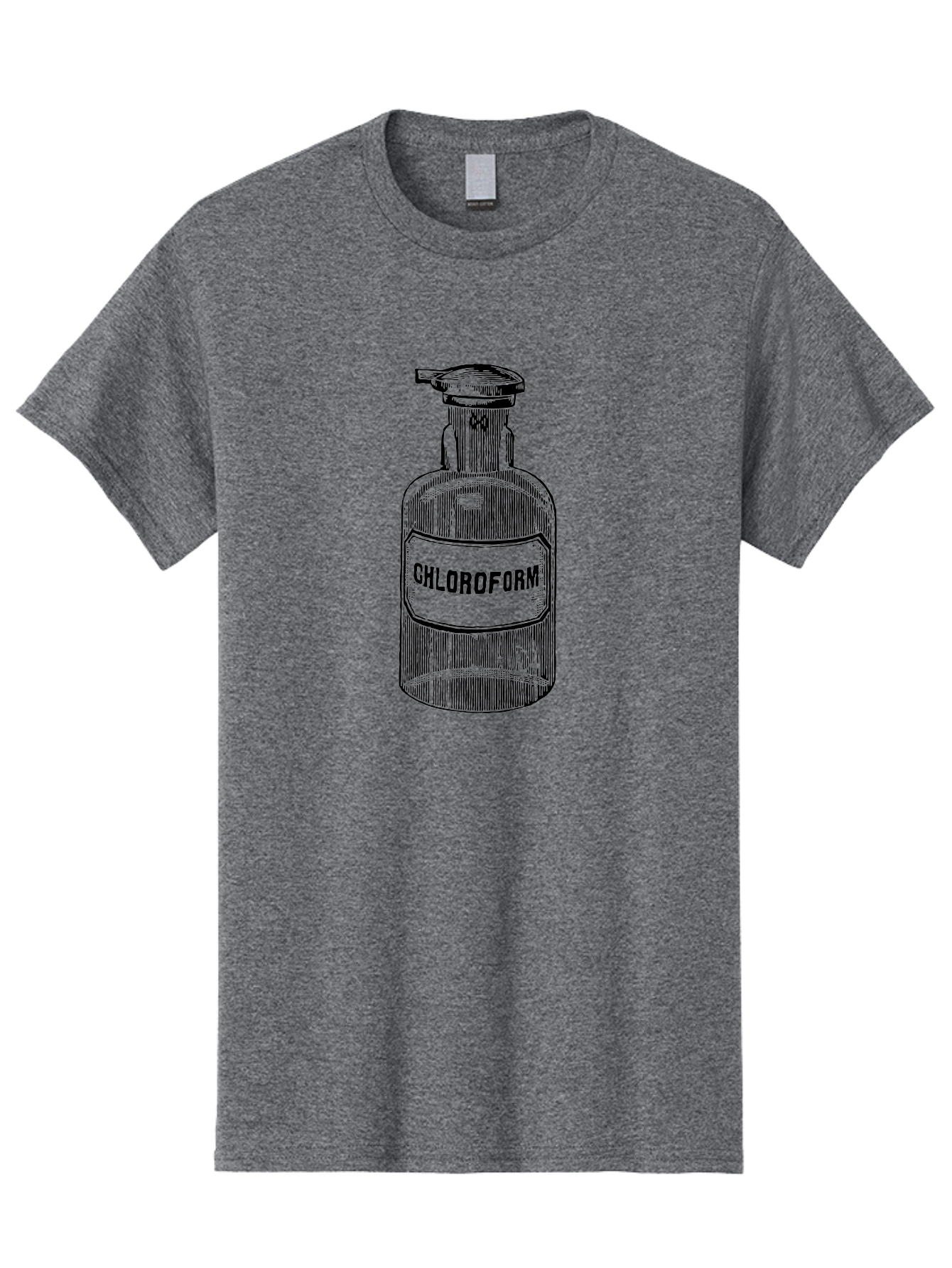 Chloroform-Bottle Men'S Graphic Tee, 100% Cotton, Comfortable Casual Summer Wear, Machine Washable, Vintage Bottle, Chloroform Label, Medical History, Antique Apothecary, Laboratory Equipment, Historical Chemical, Retro Illustration, Aad585 15
