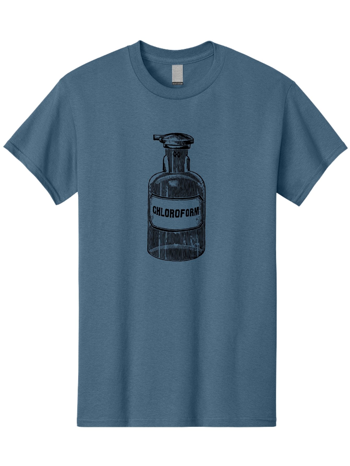 Chloroform-Bottle Men'S Graphic Tee, 100% Cotton, Comfortable Casual Summer Wear, Machine Washable, Vintage Bottle, Chloroform Label, Medical History, Antique Apothecary, Laboratory Equipment, Historical Chemical, Retro Illustration, Aad585 10