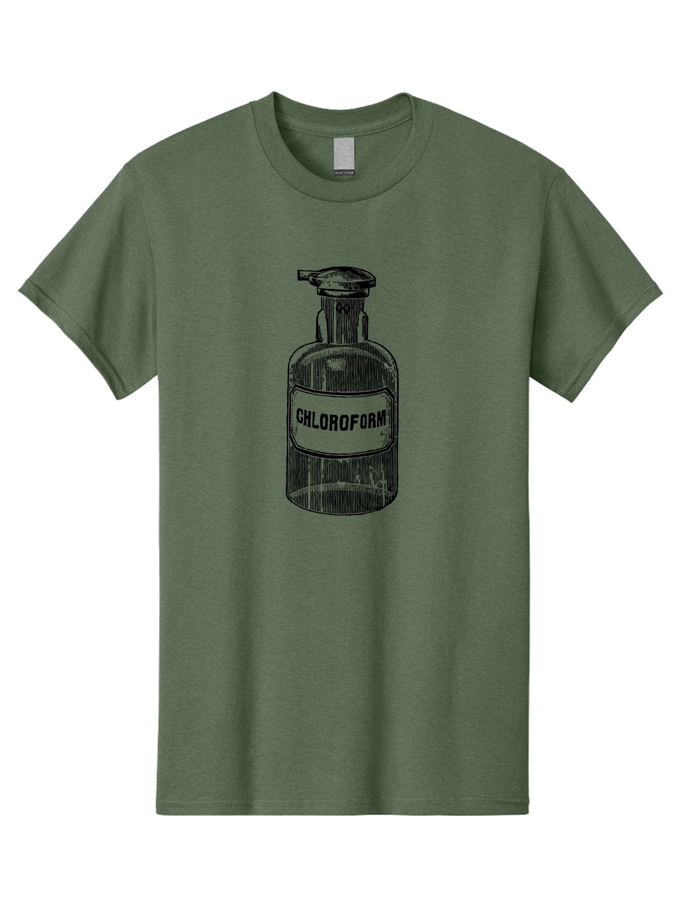 Chloroform-Bottle Men'S Graphic Tee, 100% Cotton, Comfortable Casual Summer Wear, Machine Washable, Vintage Bottle, Chloroform Label, Medical History, Antique Apothecary, Laboratory Equipment, Historical Chemical, Retro Illustration, Aad585 12
