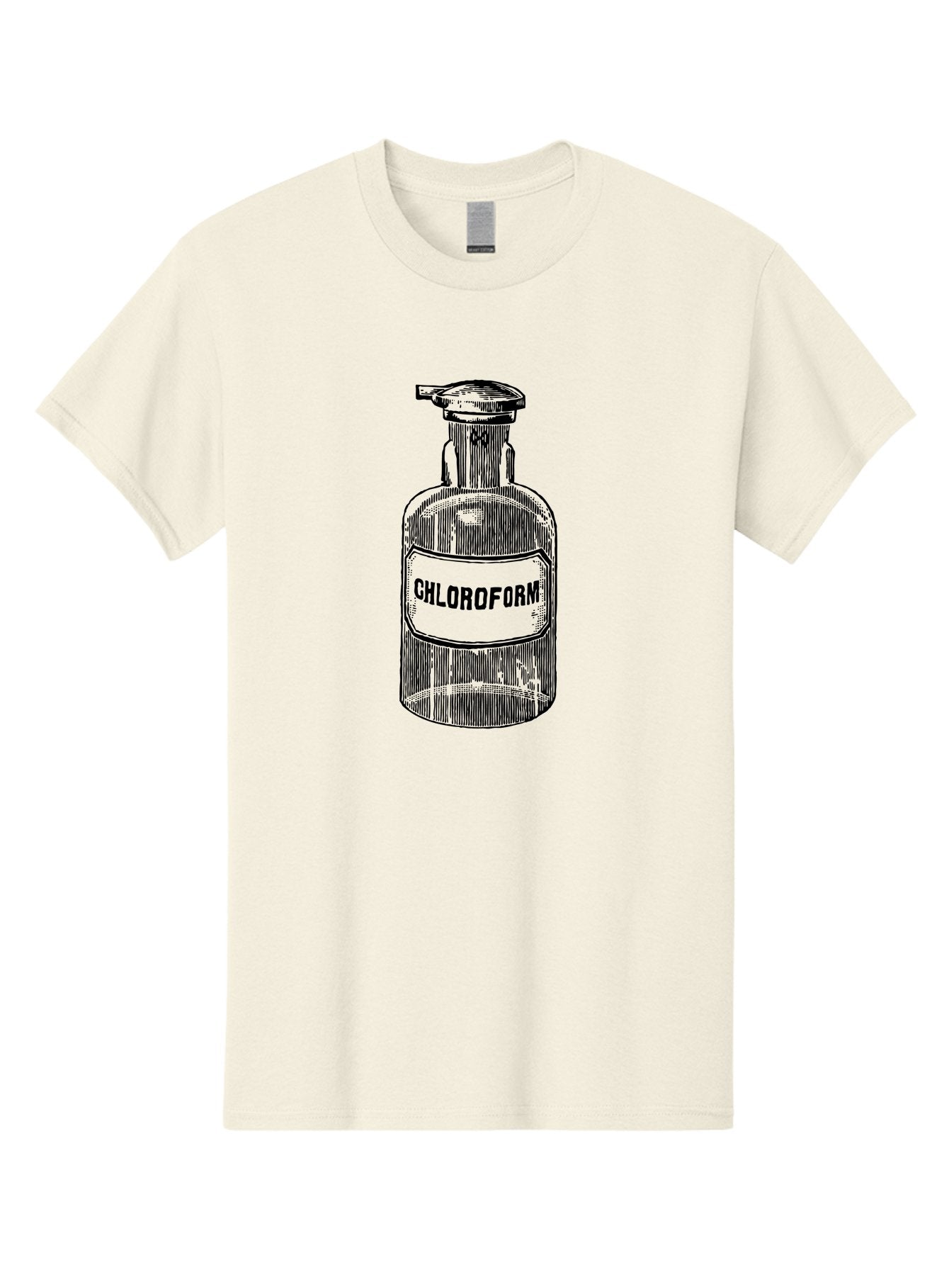Chloroform-Bottle Men'S Graphic Tee, 100% Cotton, Comfortable Casual Summer Wear, Machine Washable, Vintage Bottle, Chloroform Label, Medical History, Antique Apothecary, Laboratory Equipment, Historical Chemical, Retro Illustration, Aad585 14