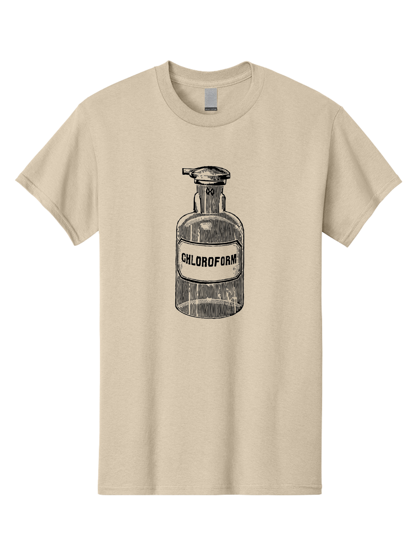 Chloroform-Bottle Men'S Graphic Tee, 100% Cotton, Comfortable Casual Summer Wear, Machine Washable, Vintage Bottle, Chloroform Label, Medical History, Antique Apothecary, Laboratory Equipment, Historical Chemical, Retro Illustration, Aad585 17