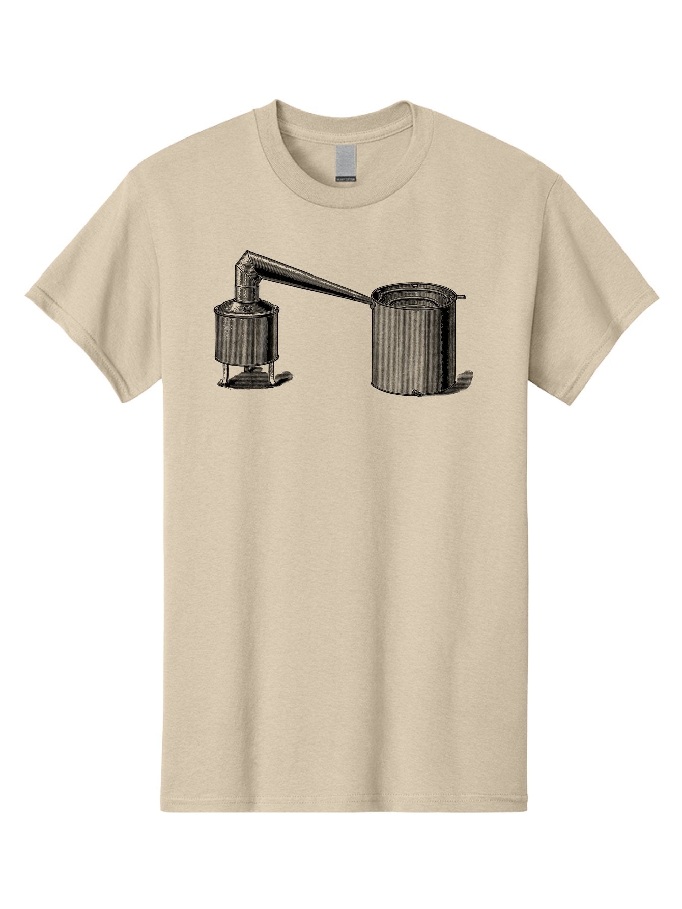 Coffeepot Men'S Graphic Tee, 100% Cotton, Comfortable Casual Summer Wear, Machine Washable, Vintage Laboratory Equipment, Scientific Apparatus, Distillation Device, Metal Containers, Pipes And Tubes, Retro Laboratory Setup, Aad586 13