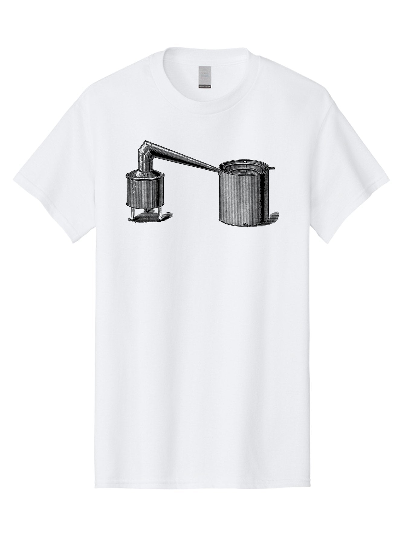 Coffeepot Men'S Graphic Tee, 100% Cotton, Comfortable Casual Summer Wear, Machine Washable, Vintage Laboratory Equipment, Scientific Apparatus, Distillation Device, Metal Containers, Pipes And Tubes, Retro Laboratory Setup, Aad586 3