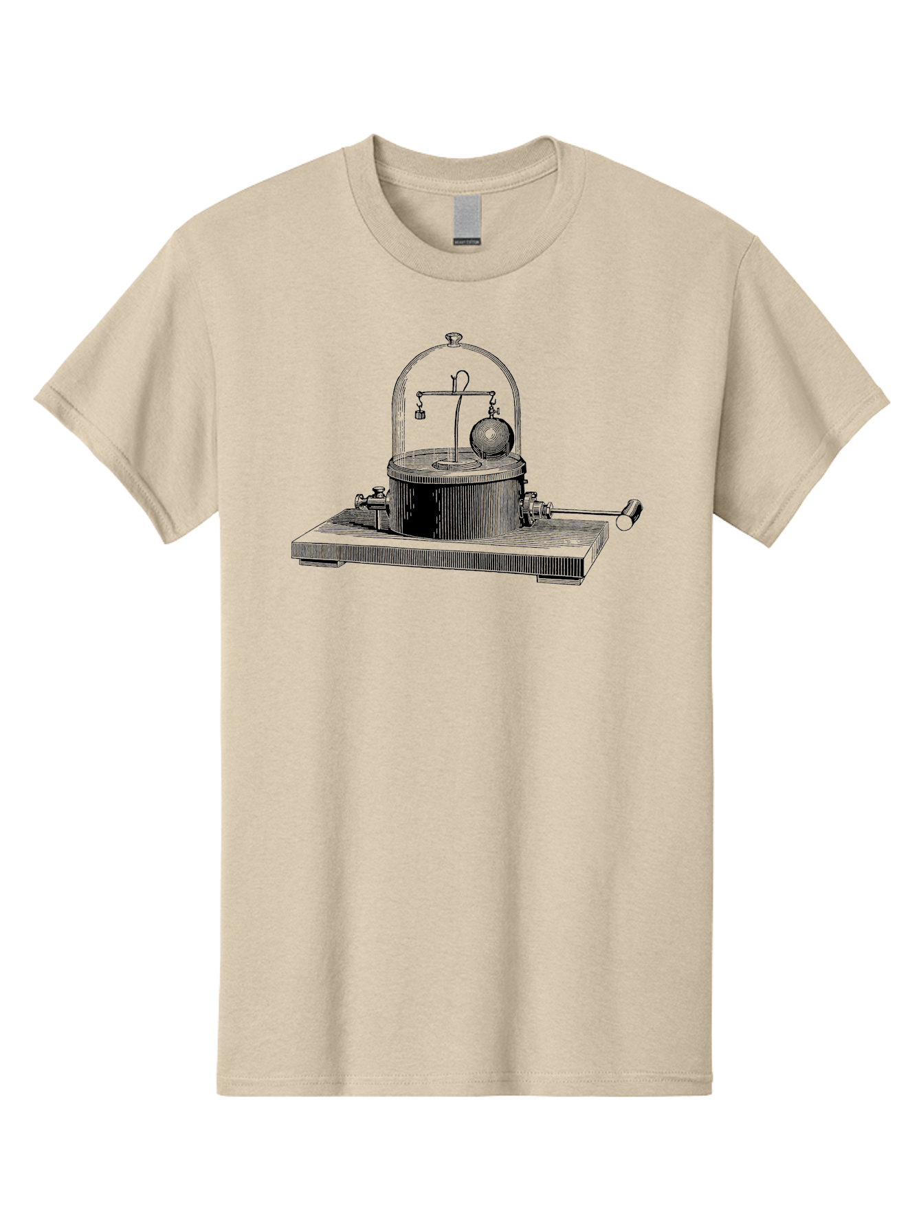 Coulomb-S-Electrometer Men'S Graphic Tee, 100% Cotton, Comfortable Casual Summer Wear, Machine Washable, Scientific Equipment, Torsion Balance, Electrostatic Measurement, Scientific Instrument, Experimental Setup, Laboratory Device, Aad588