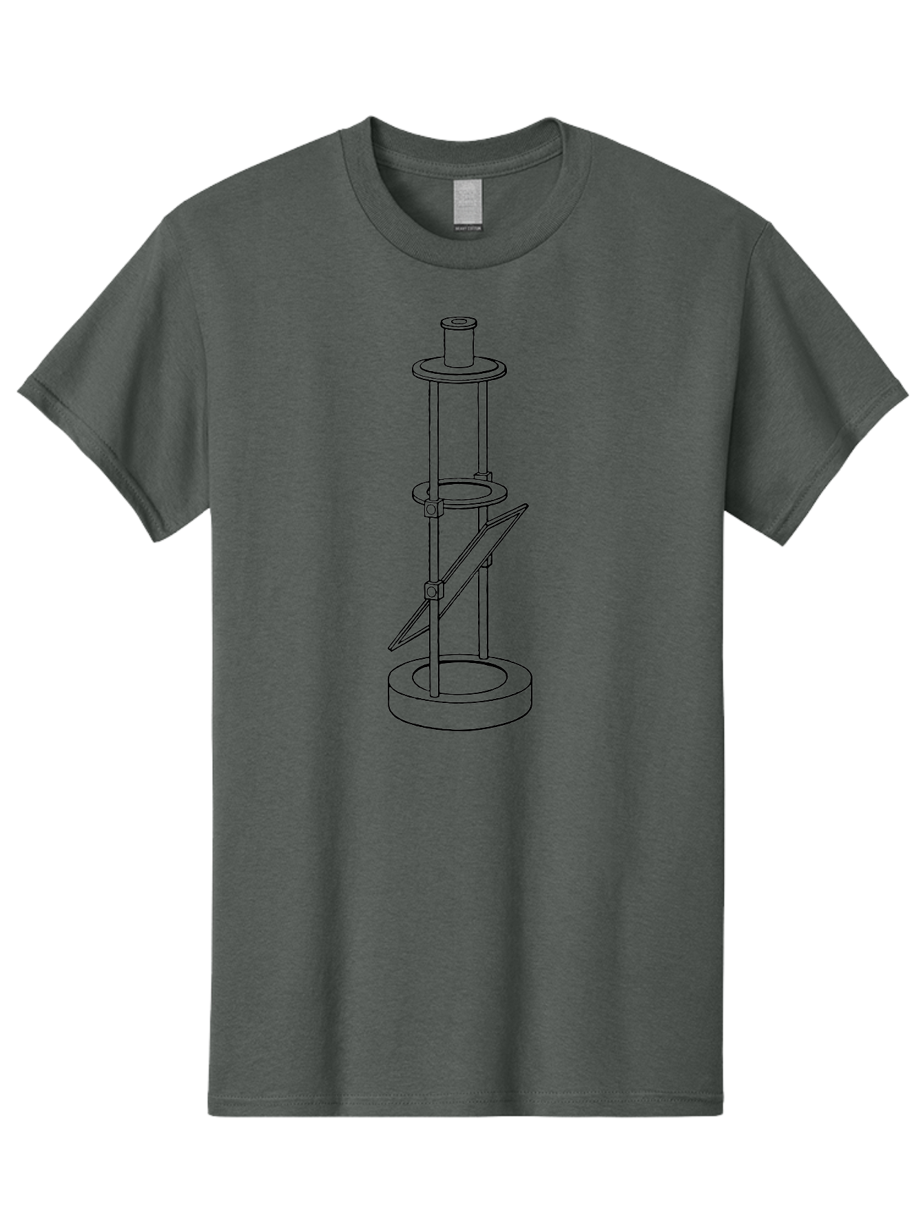 Cylindrical-Device Men'S Graphic Tee, 100% Cotton, Comfortable Casual Summer Wear, Machine Washable, Cylindrical Device, Mechanical Parts, Technical Drawing, Industrial Design, Modern Machinery, Engineering Diagram, 3D Model Aad590 25