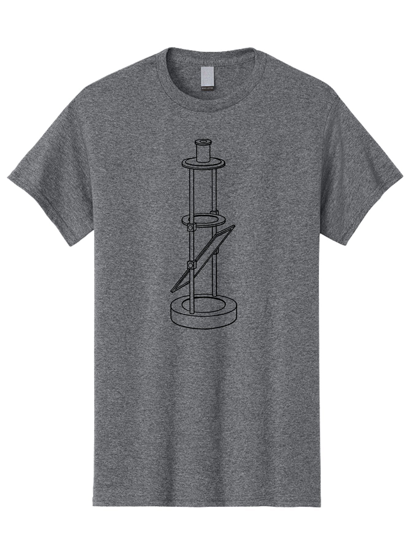 Cylindrical-Device Men'S Graphic Tee, 100% Cotton, Comfortable Casual Summer Wear, Machine Washable, Cylindrical Device, Mechanical Parts, Technical Drawing, Industrial Design, Modern Machinery, Engineering Diagram, 3D Model Aad590 8