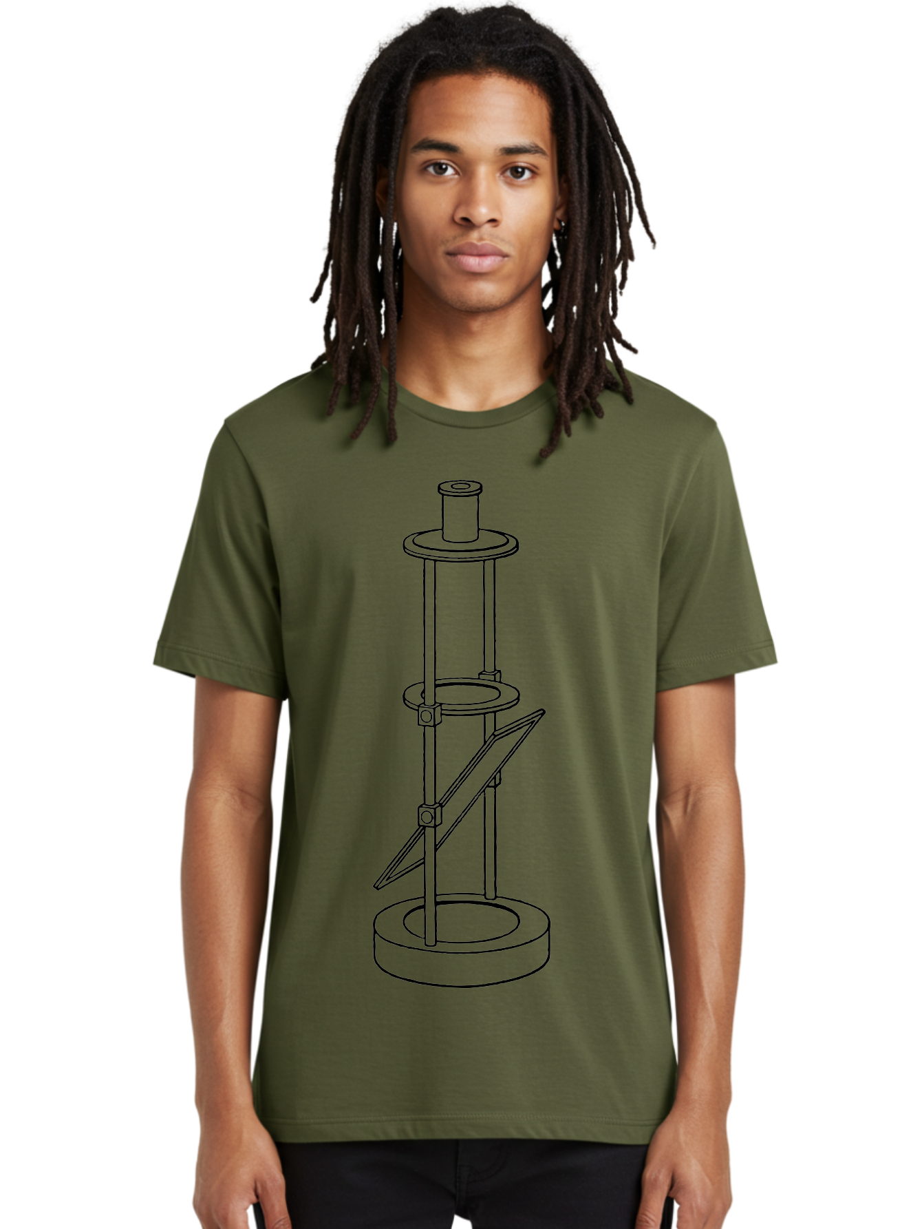 Cylindrical-Device Men'S Graphic Tee, 100% Cotton, Comfortable Casual Summer Wear, Machine Washable, Cylindrical Device, Mechanical Parts, Technical Drawing, Industrial Design, Modern Machinery, Engineering Diagram, 3D Model Aad590 24