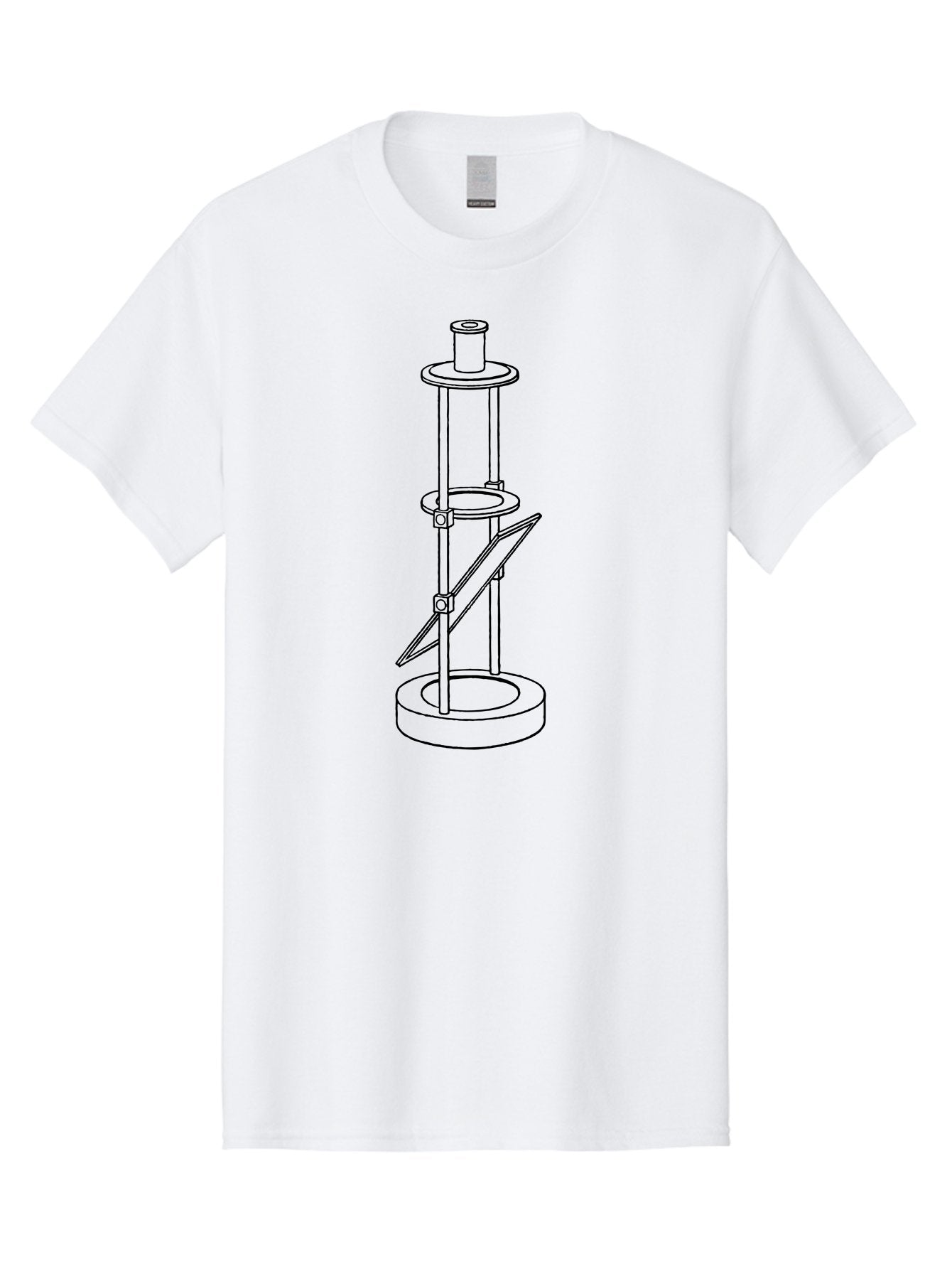 Cylindrical-Device Men'S Graphic Tee, 100% Cotton, Comfortable Casual Summer Wear, Machine Washable, Cylindrical Device, Mechanical Parts, Technical Drawing, Industrial Design, Modern Machinery, Engineering Diagram, 3D Model Aad590 5