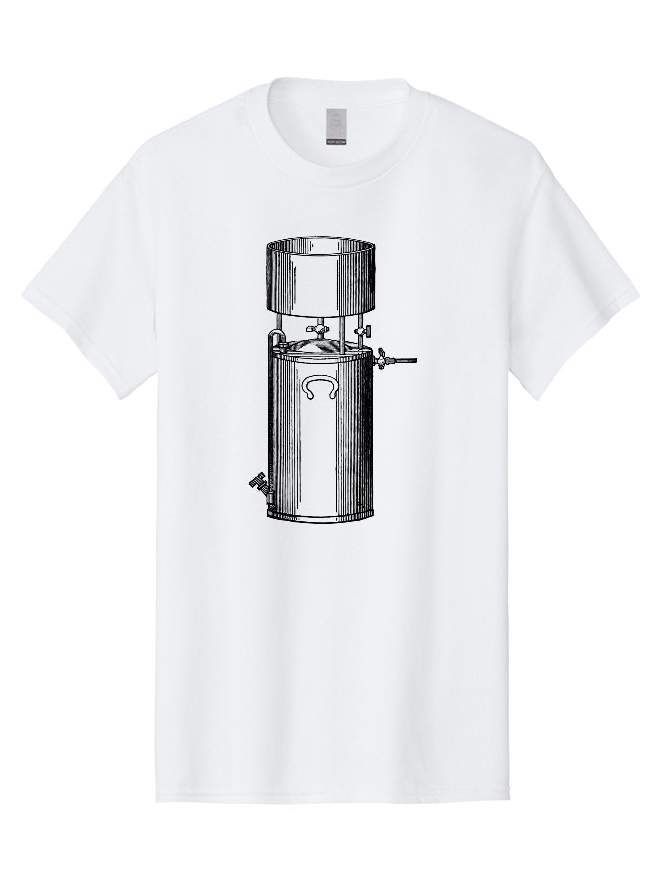 Cylindrical-Tank Men'S Graphic Tee, 100% Cotton, Comfortable Casual Summer Wear, Machine Washable, Industrial Tank, Cylindrical Vessel, Mechanical Equipment, Pipes And Valves, Industrial Machinery, Engineering Diagram, Technical Drawing Aad592 11
