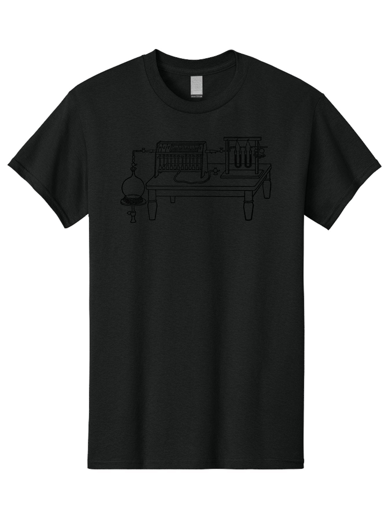 Electrolysis-Apparatus Men'S Graphic Tee, 100% Cotton, Comfortable Casual Summer Wear, Machine Washable, Electrolysis Apparatus, Laboratory Equipment, Scientific Experiment, Chemistry Setup, Electrical Components, Glassware, Aad594 9