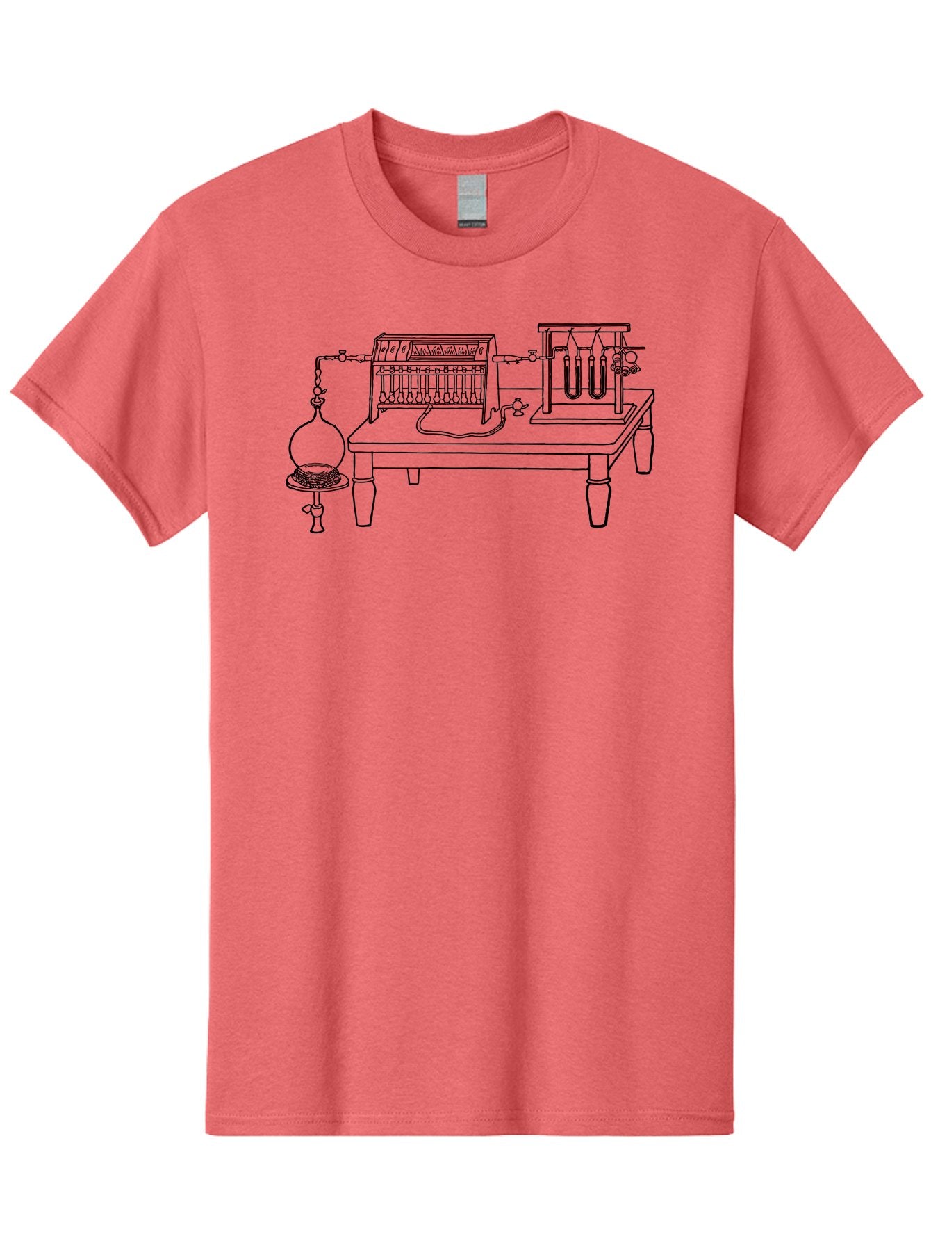 Electrolysis-Apparatus Men'S Graphic Tee, 100% Cotton, Comfortable Casual Summer Wear, Machine Washable, Electrolysis Apparatus, Laboratory Equipment, Scientific Experiment, Chemistry Setup, Electrical Components, Glassware, Aad594 6