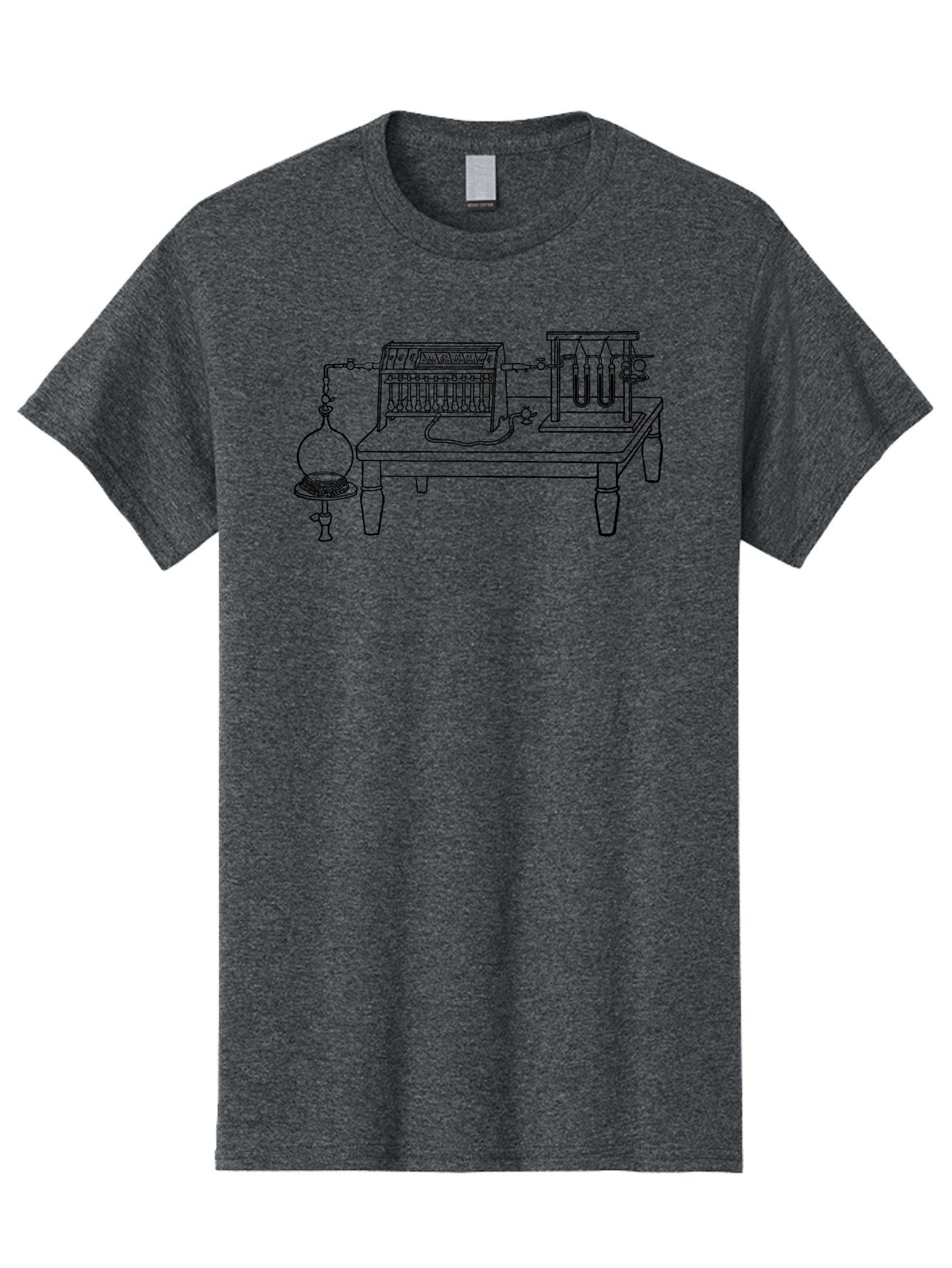 Electrolysis-Apparatus Men'S Graphic Tee, 100% Cotton, Comfortable Casual Summer Wear, Machine Washable, Electrolysis Apparatus, Laboratory Equipment, Scientific Experiment, Chemistry Setup, Electrical Components, Glassware, Aad594 1