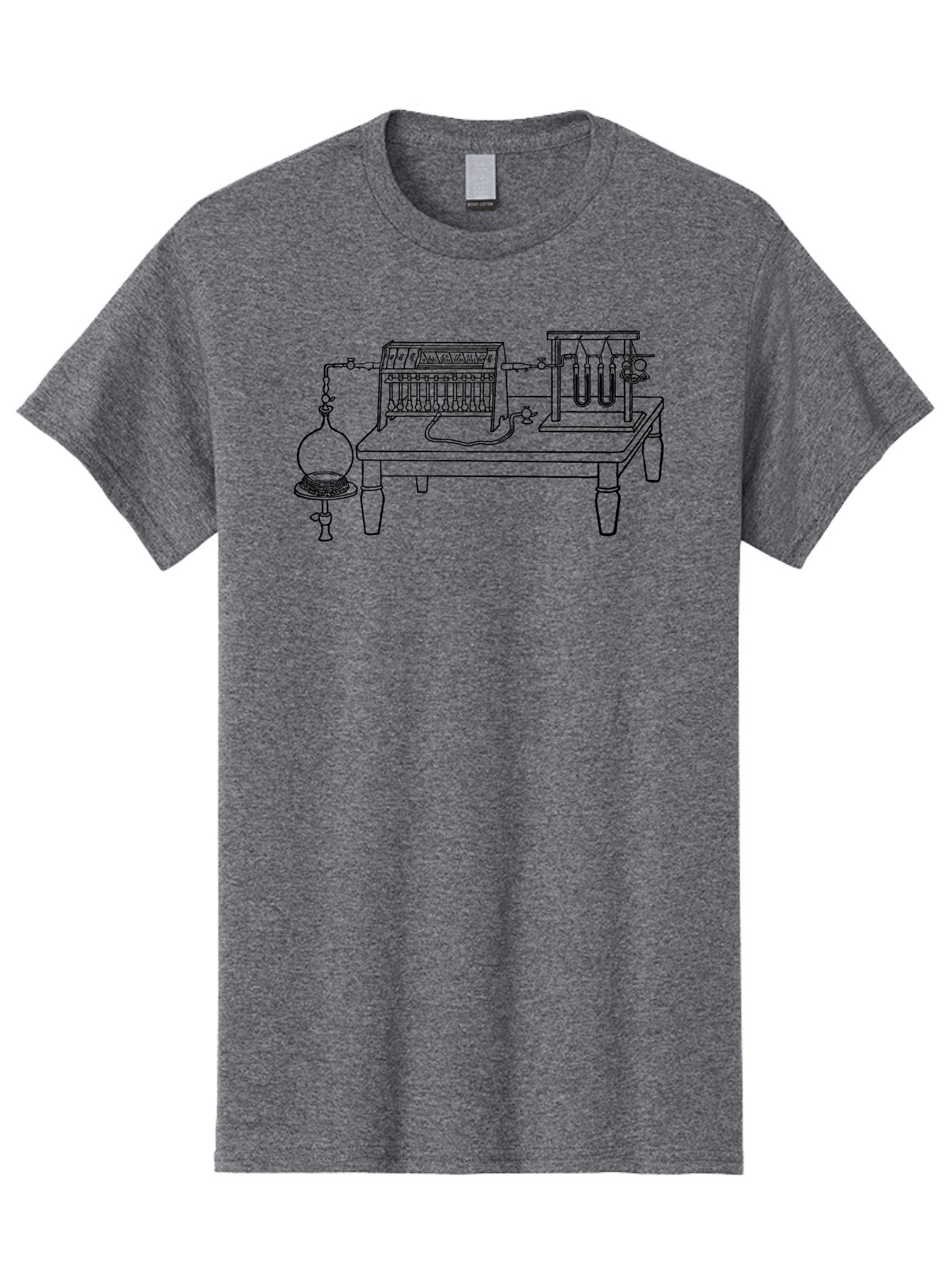 Electrolysis-Apparatus Men'S Graphic Tee, 100% Cotton, Comfortable Casual Summer Wear, Machine Washable, Electrolysis Apparatus, Laboratory Equipment, Scientific Experiment, Chemistry Setup, Electrical Components, Glassware, Aad594 14