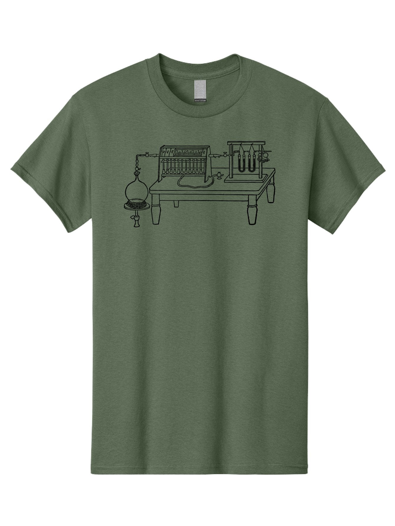 Electrolysis-Apparatus Men'S Graphic Tee, 100% Cotton, Comfortable Casual Summer Wear, Machine Washable, Electrolysis Apparatus, Laboratory Equipment, Scientific Experiment, Chemistry Setup, Electrical Components, Glassware, Aad594 8