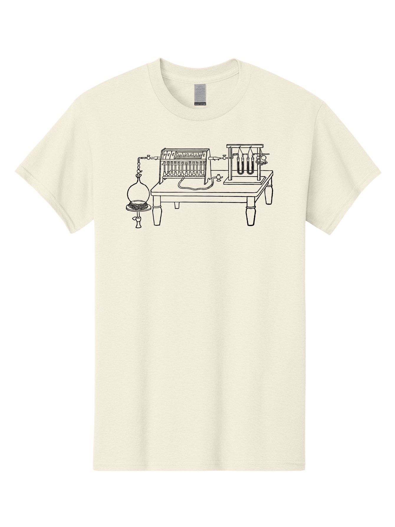 Electrolysis-Apparatus Men'S Graphic Tee, 100% Cotton, Comfortable Casual Summer Wear, Machine Washable, Electrolysis Apparatus, Laboratory Equipment, Scientific Experiment, Chemistry Setup, Electrical Components, Glassware, Aad594 10