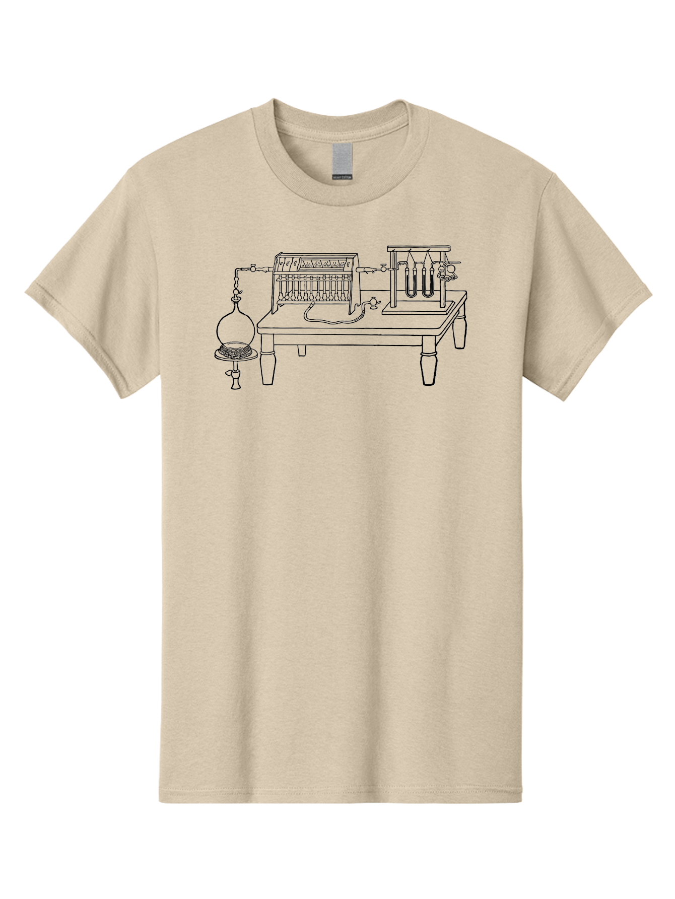 Electrolysis-Apparatus Men'S Graphic Tee, 100% Cotton, Comfortable Casual Summer Wear, Machine Washable, Electrolysis Apparatus, Laboratory Equipment, Scientific Experiment, Chemistry Setup, Electrical Components, Glassware, Aad594 17