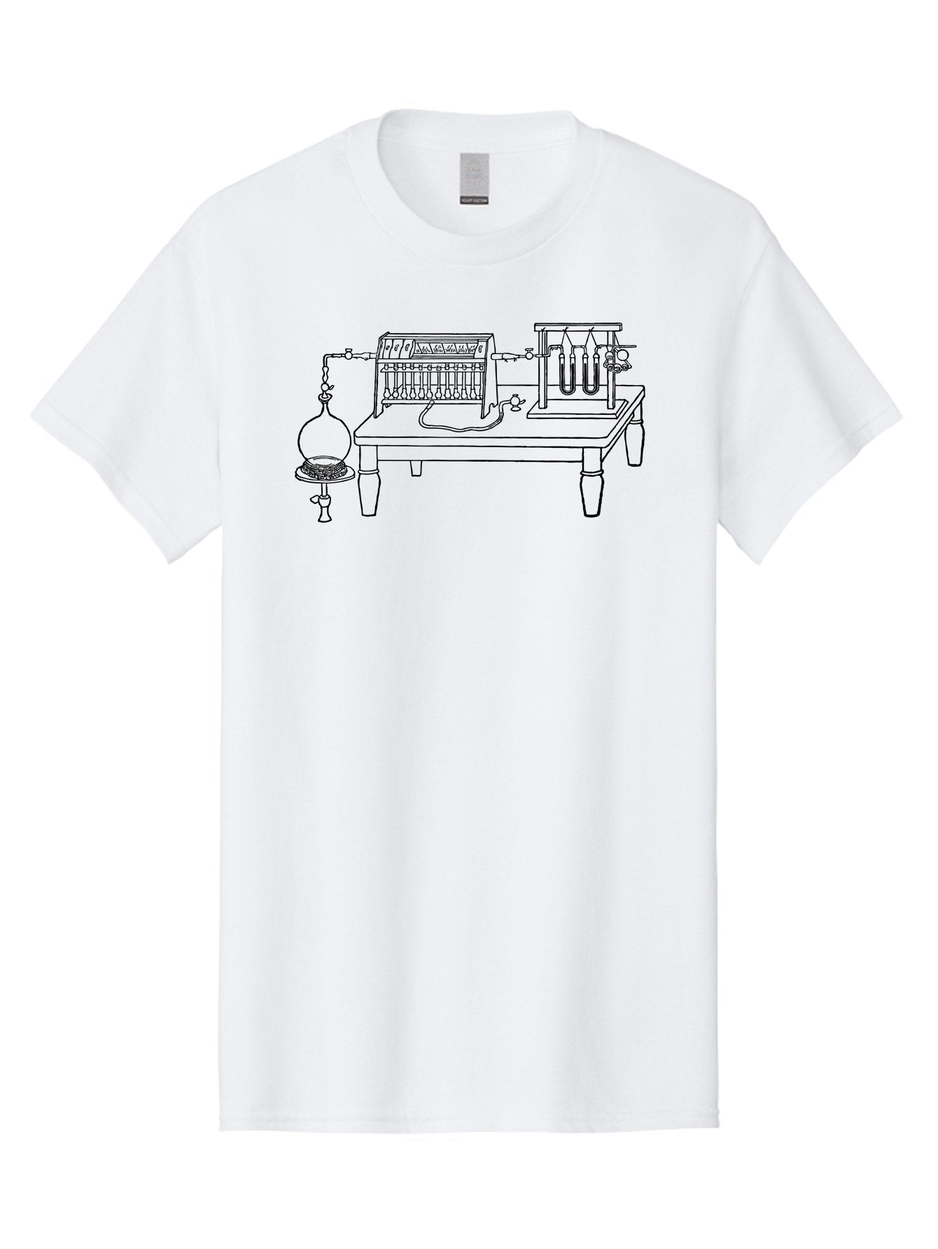 Electrolysis-Apparatus Men'S Graphic Tee, 100% Cotton, Comfortable Casual Summer Wear, Machine Washable, Electrolysis Apparatus, Laboratory Equipment, Scientific Experiment, Chemistry Setup, Electrical Components, Glassware, Aad594 12