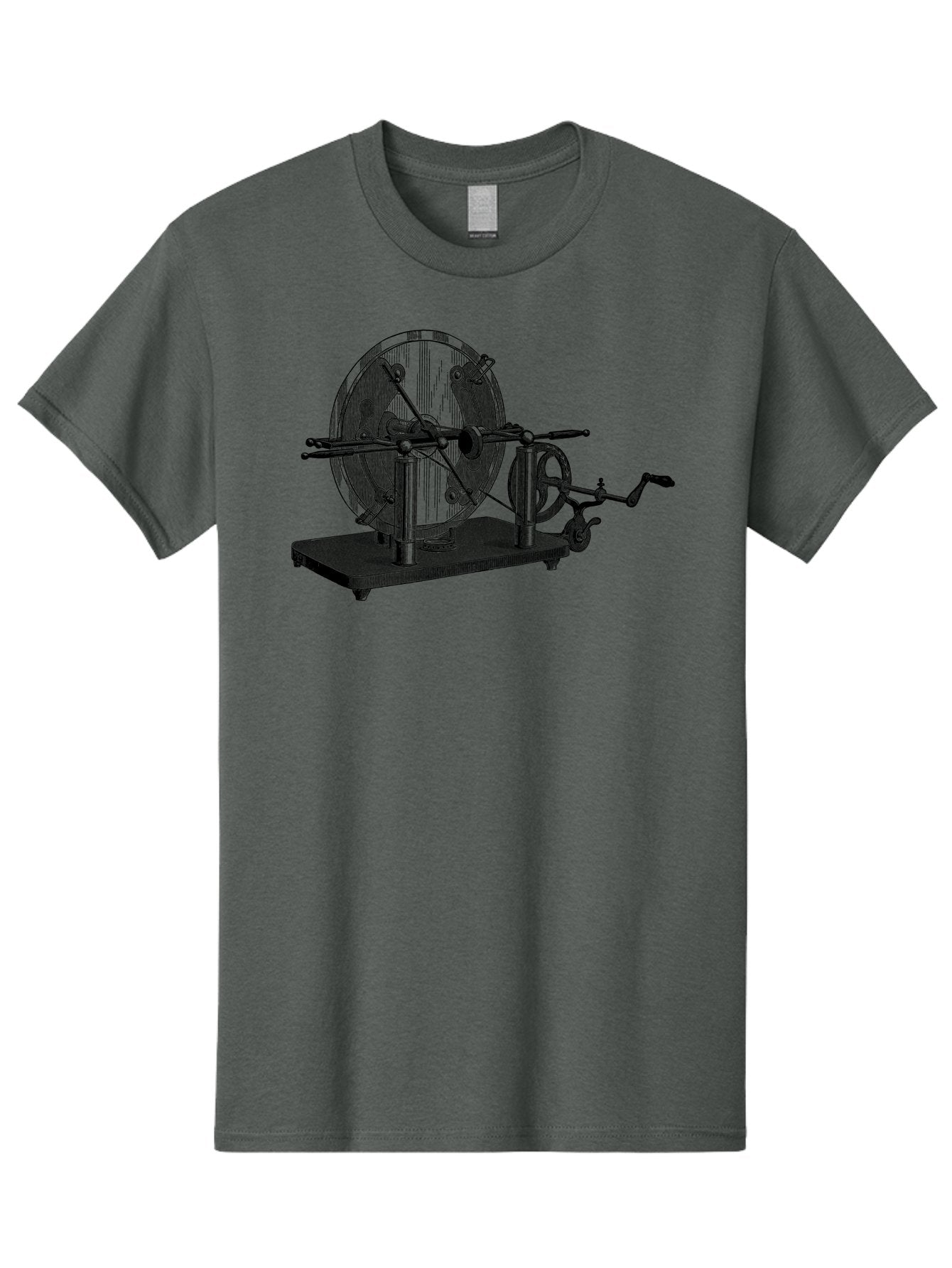 Electrostatic-Generator Men'S Graphic Tee, 100% Cotton, Comfortable Casual Summer Wear, Machine Washable, Electrostatic Generator, Wimshurst Machine, Static Electricity, Antique Equipment, Vintage Science, Experimental Apparatus, Aad595 6