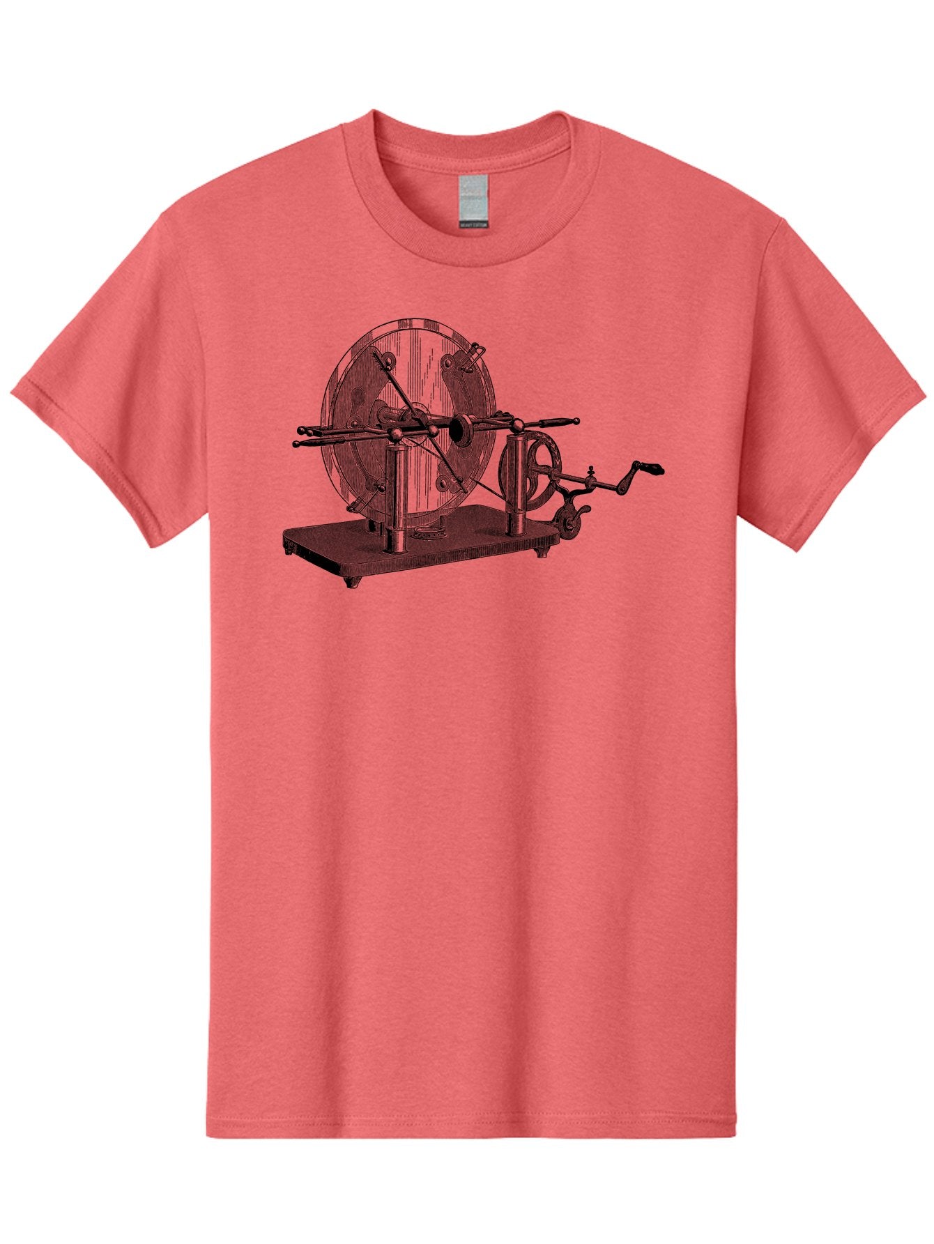 Electrostatic-Generator Men'S Graphic Tee, 100% Cotton, Comfortable Casual Summer Wear, Machine Washable, Electrostatic Generator, Wimshurst Machine, Static Electricity, Antique Equipment, Vintage Science, Experimental Apparatus, Aad595 10