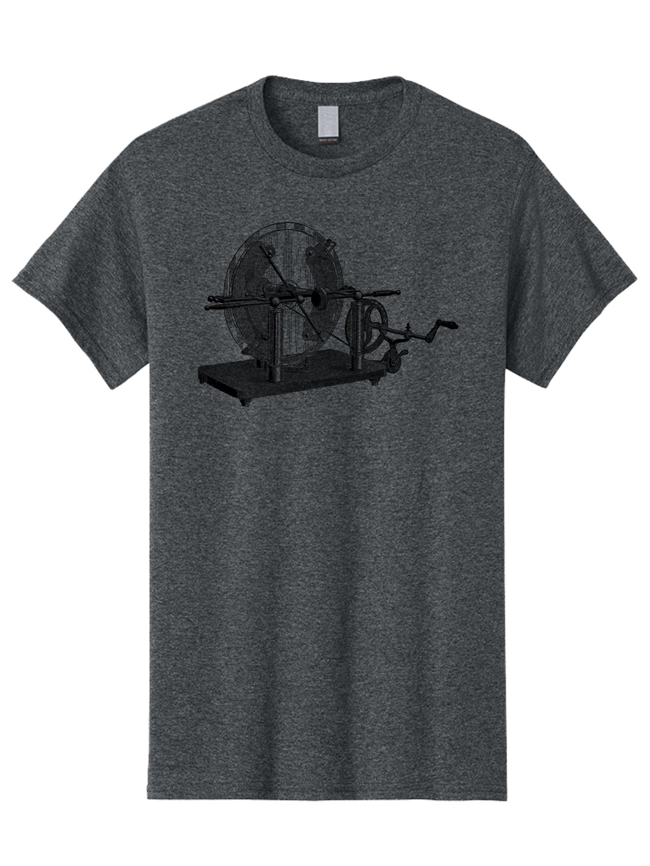 Electrostatic-Generator Men'S Graphic Tee, 100% Cotton, Comfortable Casual Summer Wear, Machine Washable, Electrostatic Generator, Wimshurst Machine, Static Electricity, Antique Equipment, Vintage Science, Experimental Apparatus, Aad595 8