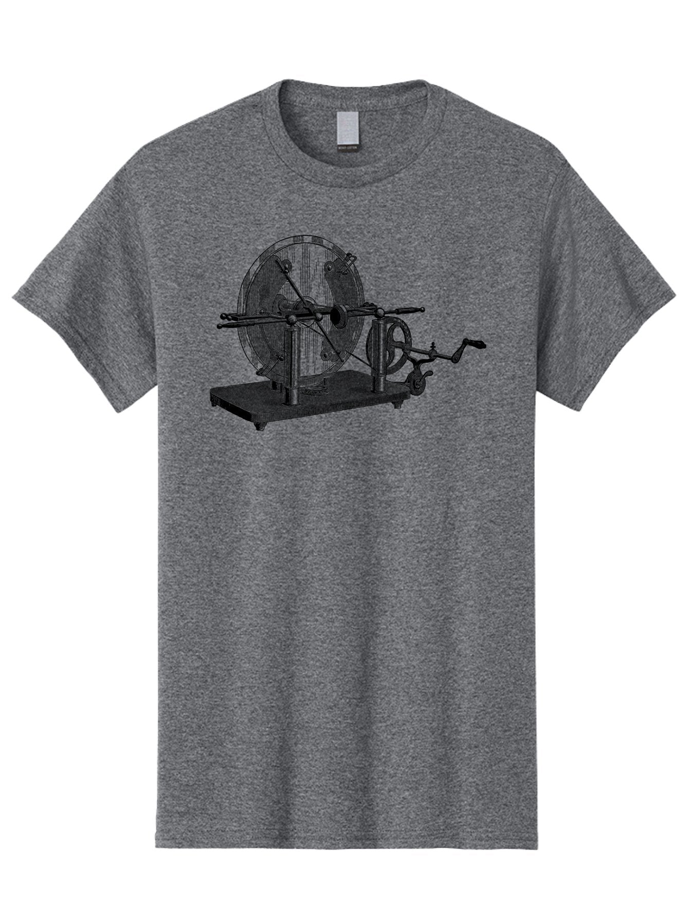 Electrostatic-Generator Men'S Graphic Tee, 100% Cotton, Comfortable Casual Summer Wear, Machine Washable, Electrostatic Generator, Wimshurst Machine, Static Electricity, Antique Equipment, Vintage Science, Experimental Apparatus, Aad595 14