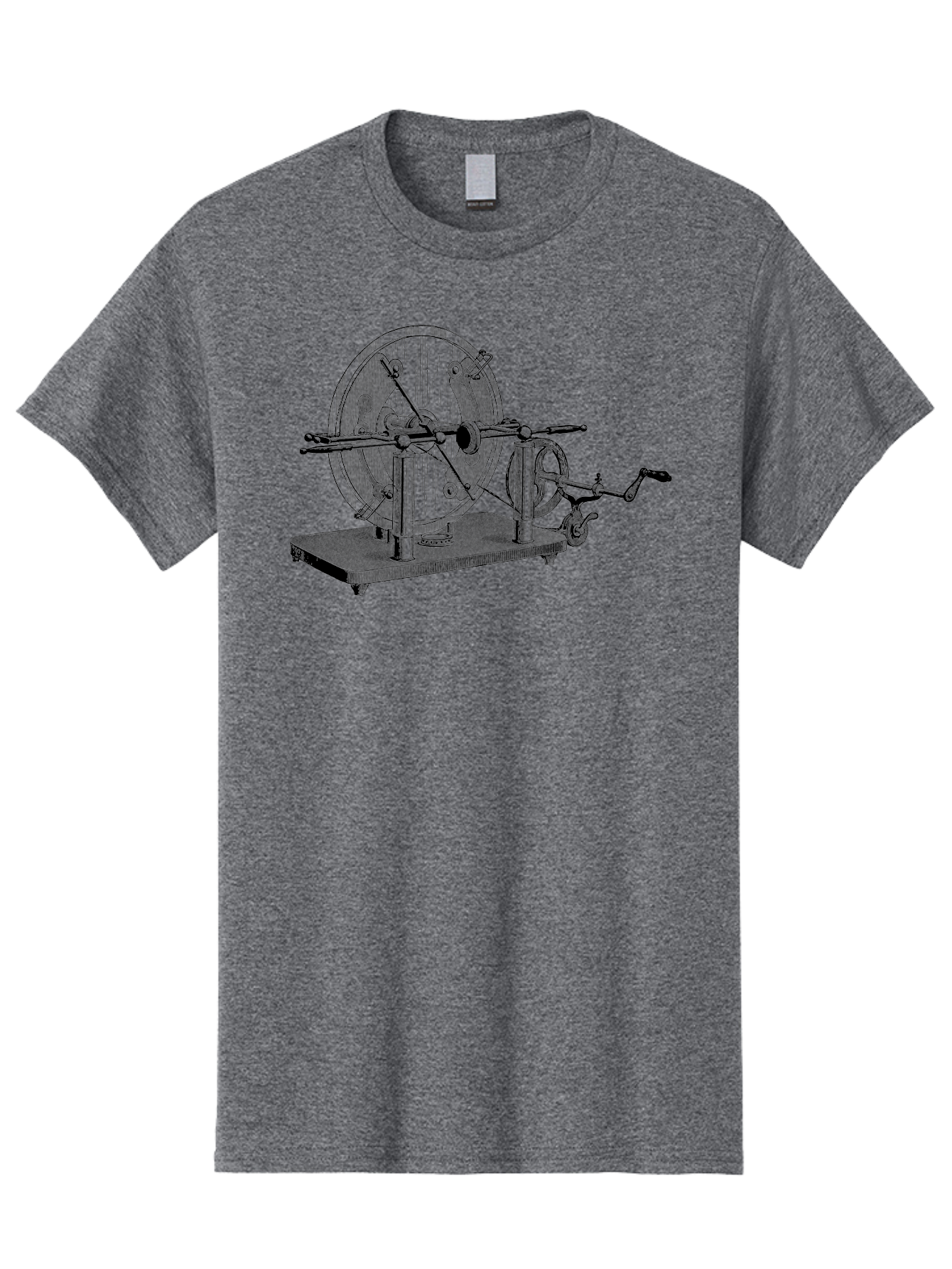Electrostatic-Generator Men'S Graphic Tee, 100% Cotton, Comfortable Casual Summer Wear, Machine Washable, Electrostatic Generator, Wimshurst Machine, Static Electricity, Antique Equipment, Vintage Science, Experimental Apparatus, Aad595 3