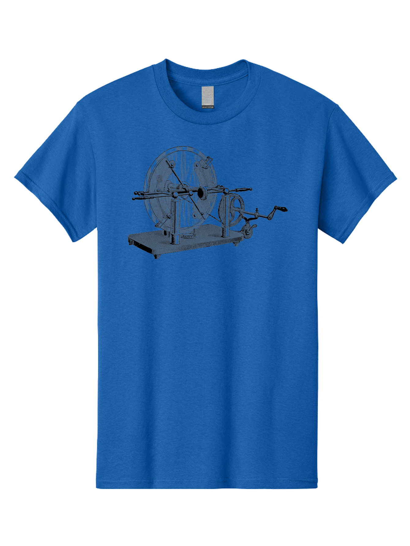 Electrostatic-Generator Men'S Graphic Tee, 100% Cotton, Comfortable Casual Summer Wear, Machine Washable, Electrostatic Generator, Wimshurst Machine, Static Electricity, Antique Equipment, Vintage Science, Experimental Apparatus, Aad595