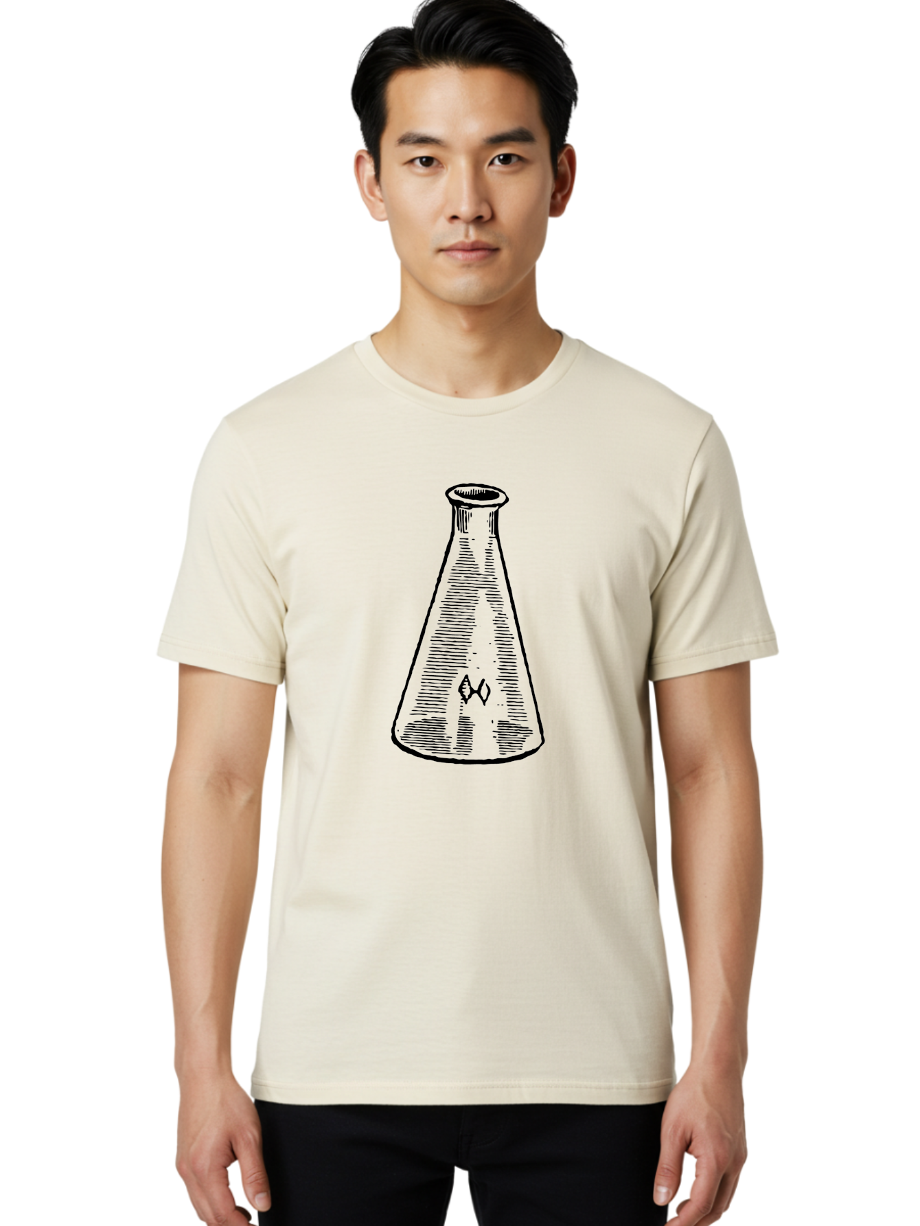 Erlenmeyer-Flask Men'S Graphic Tee, 100% Cotton, Comfortable Casual Summer Wear, Machine Washable, Erlenmeyer Flask, Laboratory Equipment, Science, Chemistry, Laboratory Glassware, Experimental Apparatus, Scientific Tools, Research Equipment Aad597 20