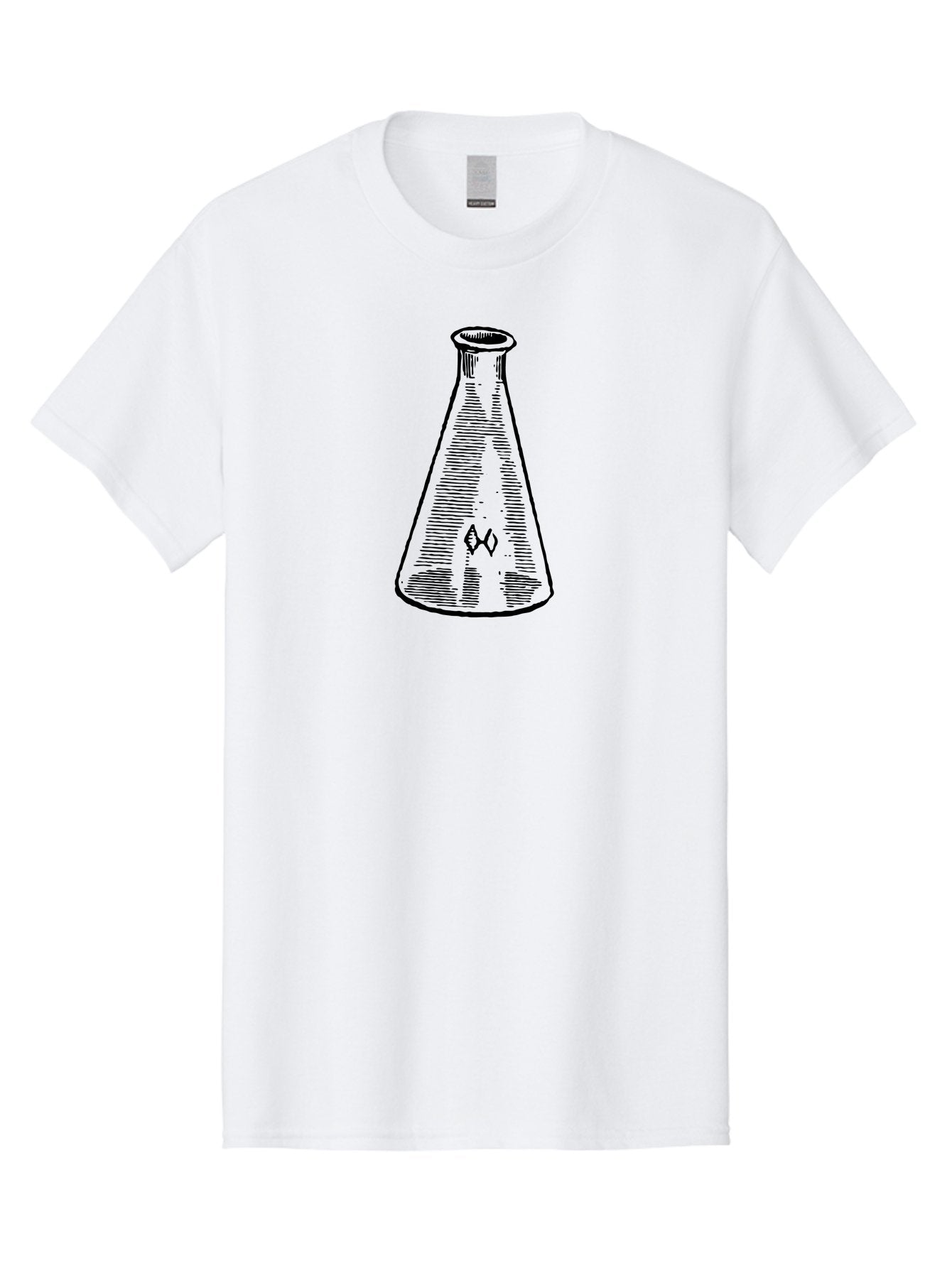 Erlenmeyer-Flask Men'S Graphic Tee, 100% Cotton, Comfortable Casual Summer Wear, Machine Washable, Erlenmeyer Flask, Laboratory Equipment, Science, Chemistry, Laboratory Glassware, Experimental Apparatus, Scientific Tools, Research Equipment Aad597