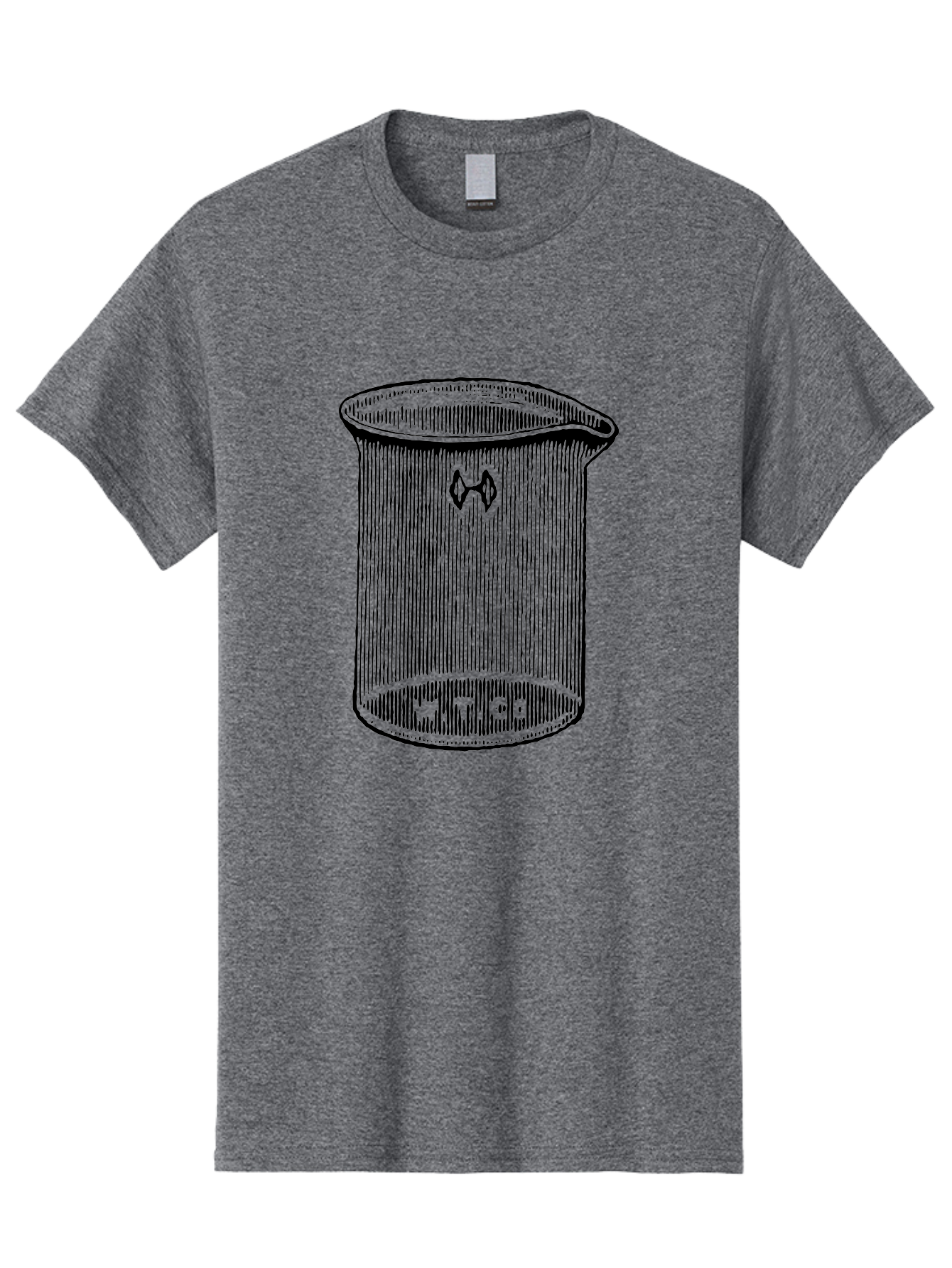 Glass-Beaker Men'S Graphic Tee, 100% Cotton, Comfortable Casual Summer Wear, Machine Washable, Chemical Beaker, Laboratory Equipment, Black And White Illustration, Scientific Glassware, Hazardous Materials Symbol, Chemistry Experiments, Aad601 27
