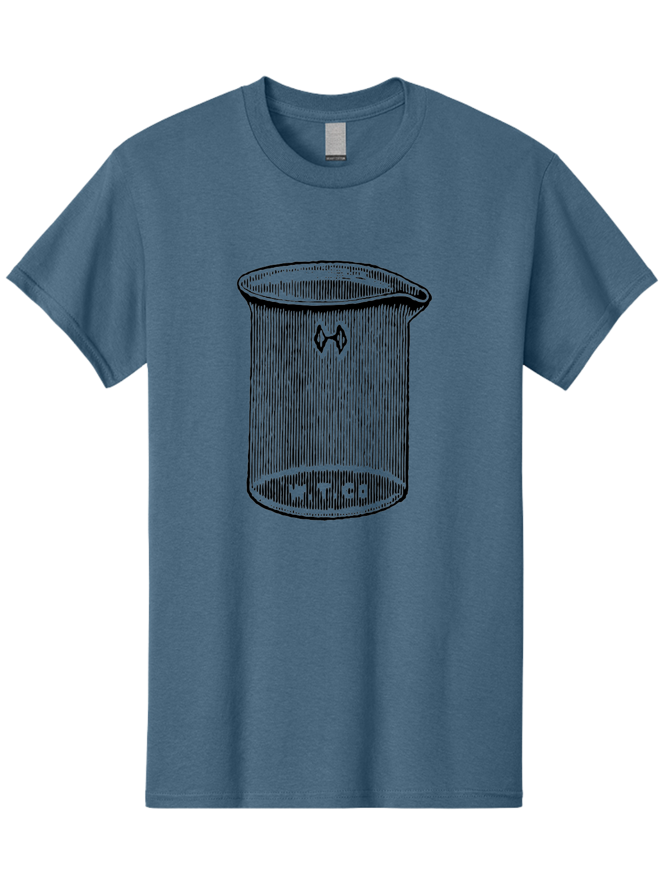 Glass-Beaker Men'S Graphic Tee, 100% Cotton, Comfortable Casual Summer Wear, Machine Washable, Chemical Beaker, Laboratory Equipment, Black And White Illustration, Scientific Glassware, Hazardous Materials Symbol, Chemistry Experiments, Aad601 19