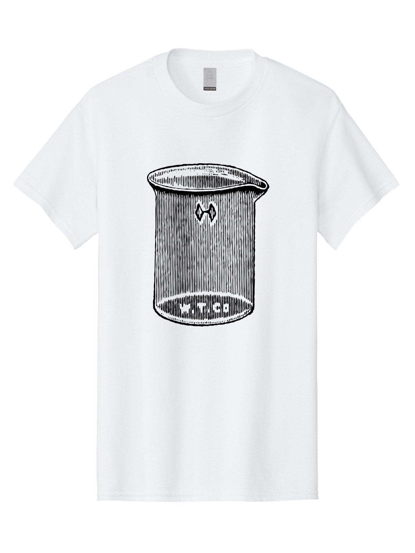 Glass-Beaker Men'S Graphic Tee, 100% Cotton, Comfortable Casual Summer Wear, Machine Washable, Chemical Beaker, Laboratory Equipment, Black And White Illustration, Scientific Glassware, Hazardous Materials Symbol, Chemistry Experiments, Aad601 7