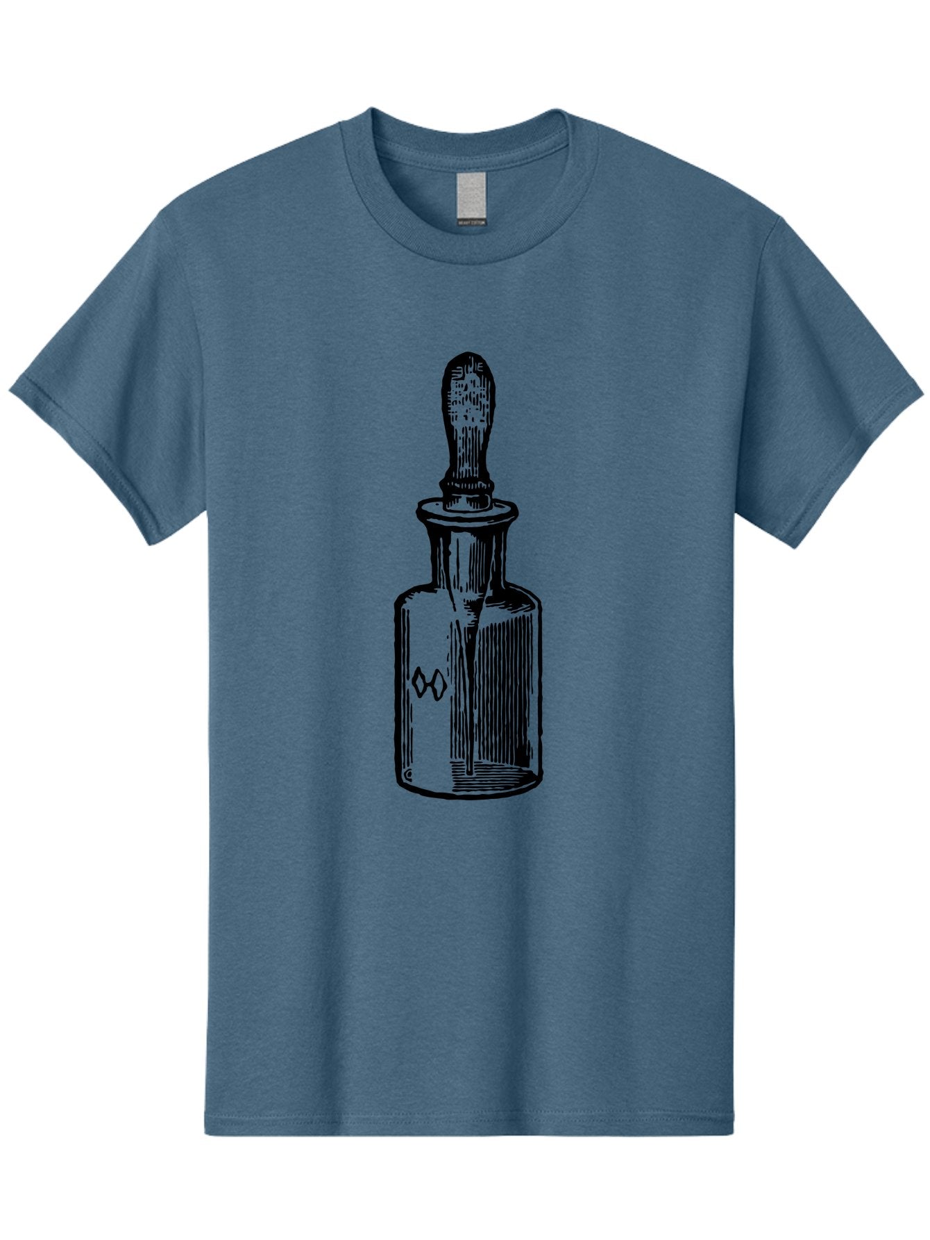 Glass-Bottle-Dropper Men'S Graphic Tee, 100% Cotton, Comfortable Casual Summer Wear, Machine Washable, Glass Bottle, Medicine Container, Vintage Apothecary, Stopper, Medical Equipment, Retro Pharmacy, Historical Medicine Aad602 14