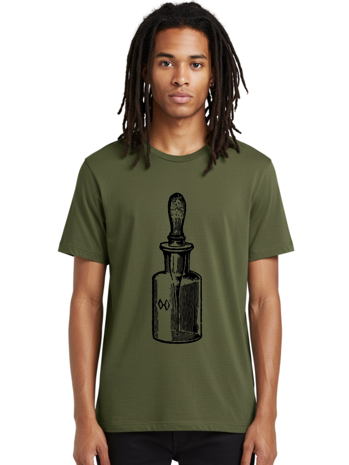 Glass-Bottle-Dropper Men'S Graphic Tee, 100% Cotton, Comfortable Casual Summer Wear, Machine Washable, Glass Bottle, Medicine Container, Vintage Apothecary, Stopper, Medical Equipment, Retro Pharmacy, Historical Medicine Aad602 16