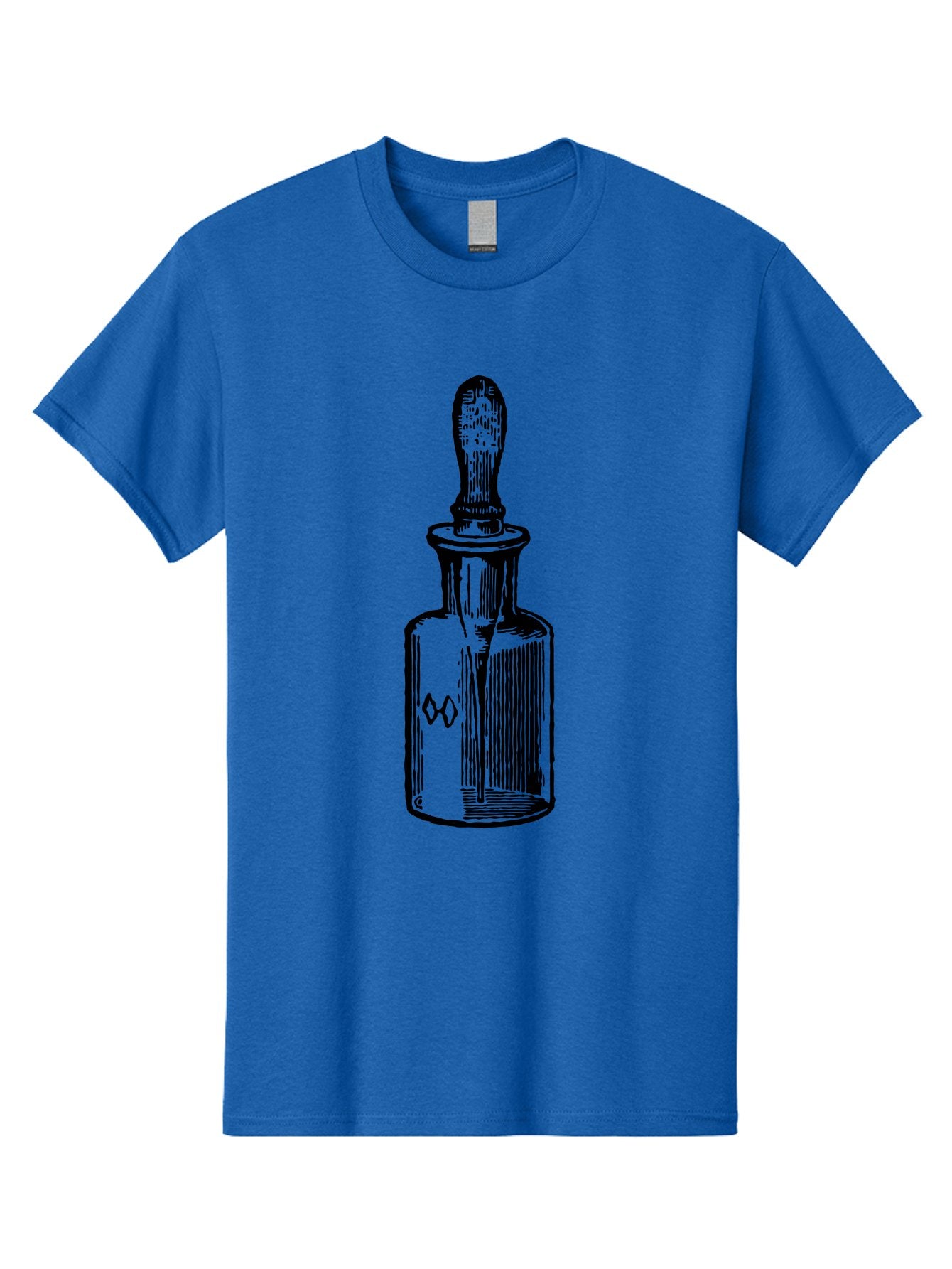 Glass-Bottle-Dropper Men'S Graphic Tee, 100% Cotton, Comfortable Casual Summer Wear, Machine Washable, Glass Bottle, Medicine Container, Vintage Apothecary, Stopper, Medical Equipment, Retro Pharmacy, Historical Medicine Aad602 13