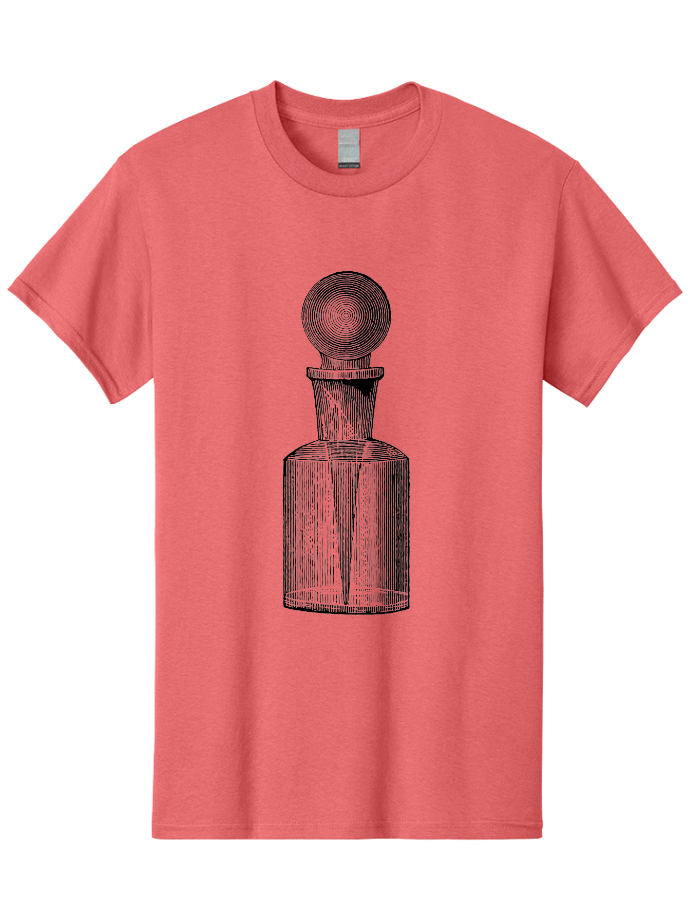 Glass-Bottle Men'S Graphic Tee, 100% Cotton, Comfortable Casual Summer Wear, Machine Washable, Vintage Bottle, Glass Stopper, Elegant Design, Luxury Packaging, Apothecary Jar, Decorative Container, Fine Glassware, Classic Style Aad604 19