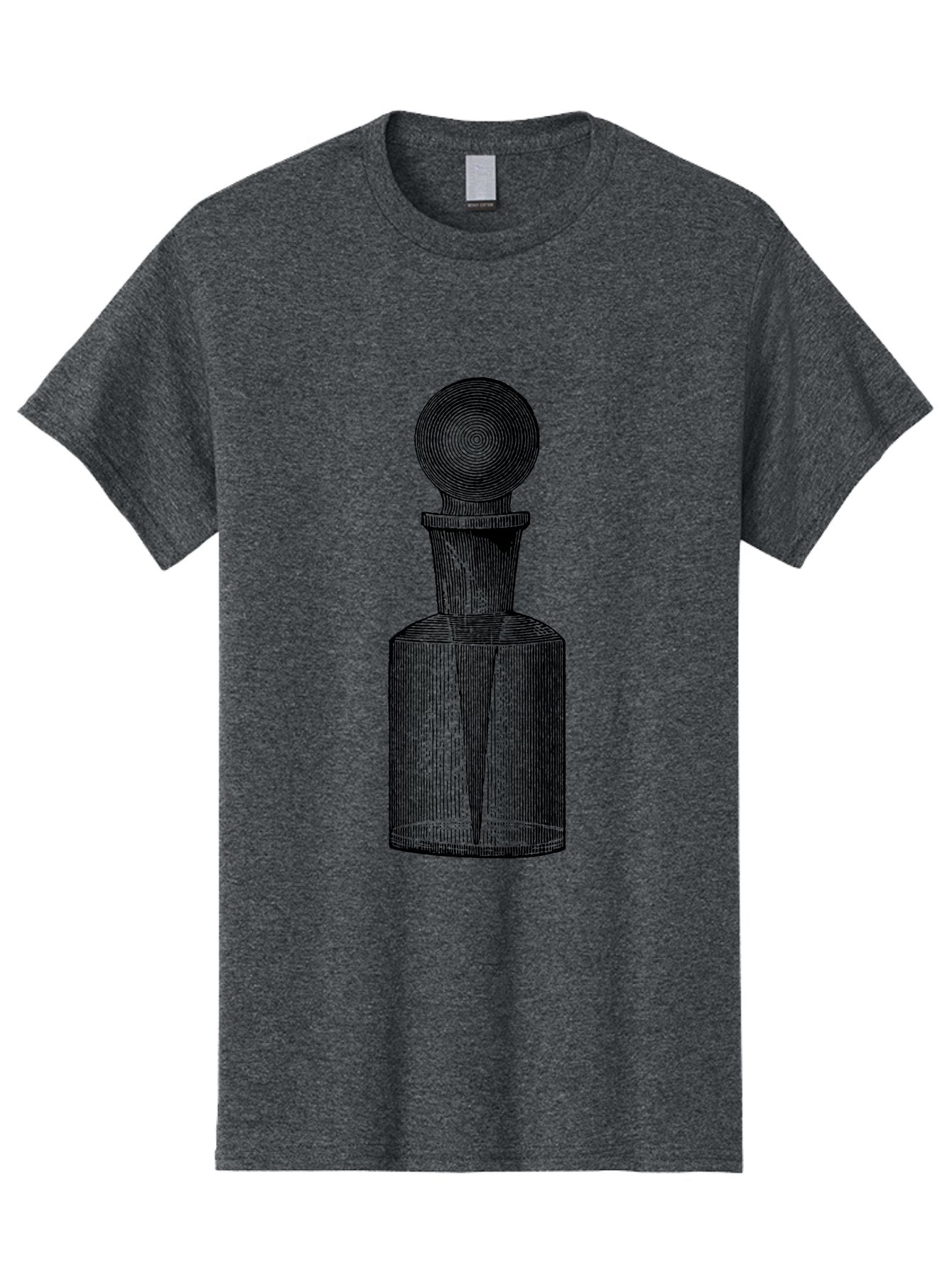 Glass-Bottle Men'S Graphic Tee, 100% Cotton, Comfortable Casual Summer Wear, Machine Washable, Vintage Bottle, Glass Stopper, Elegant Design, Luxury Packaging, Apothecary Jar, Decorative Container, Fine Glassware, Classic Style Aad604 12