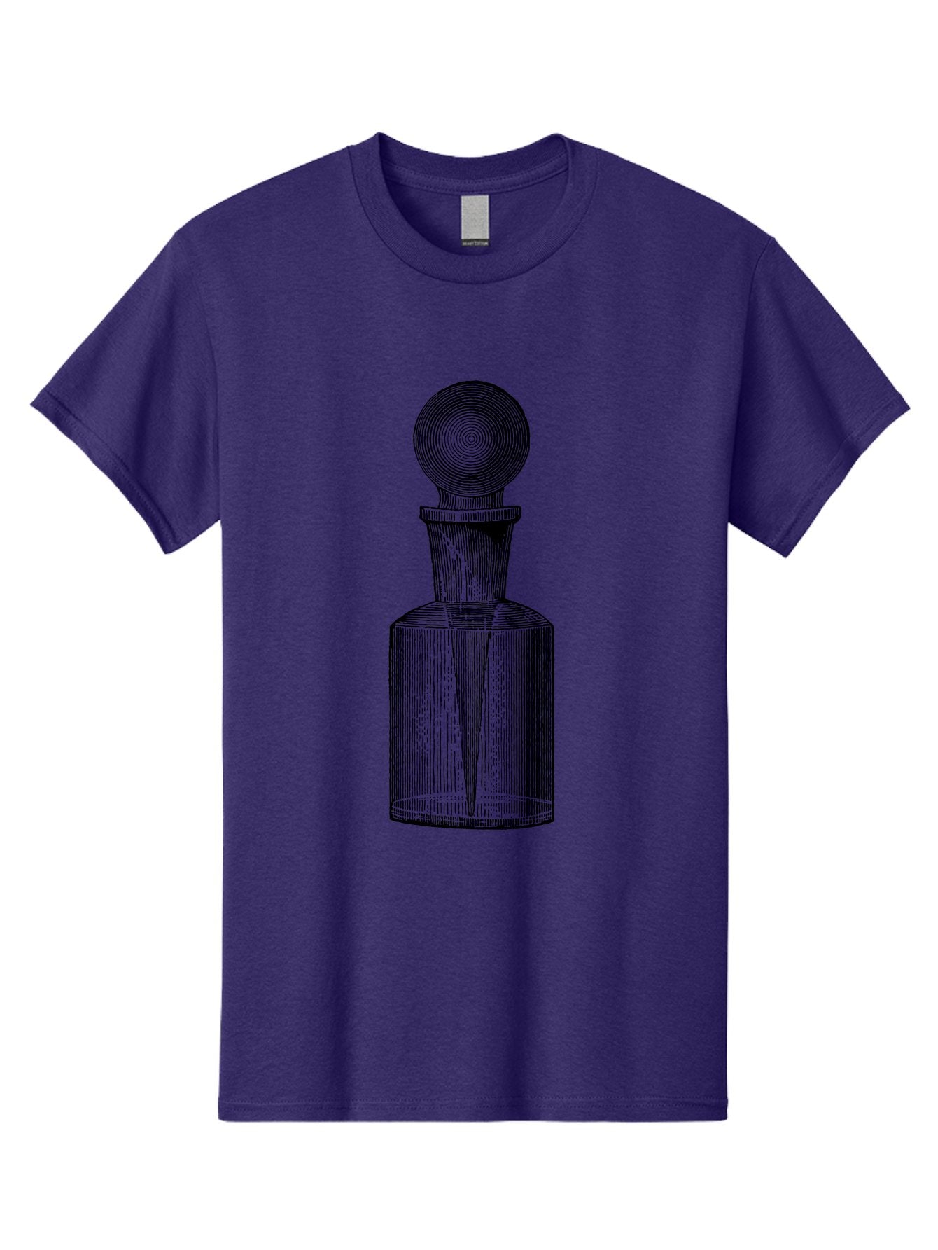 Glass-Bottle Men'S Graphic Tee, 100% Cotton, Comfortable Casual Summer Wear, Machine Washable, Vintage Bottle, Glass Stopper, Elegant Design, Luxury Packaging, Apothecary Jar, Decorative Container, Fine Glassware, Classic Style Aad604 6