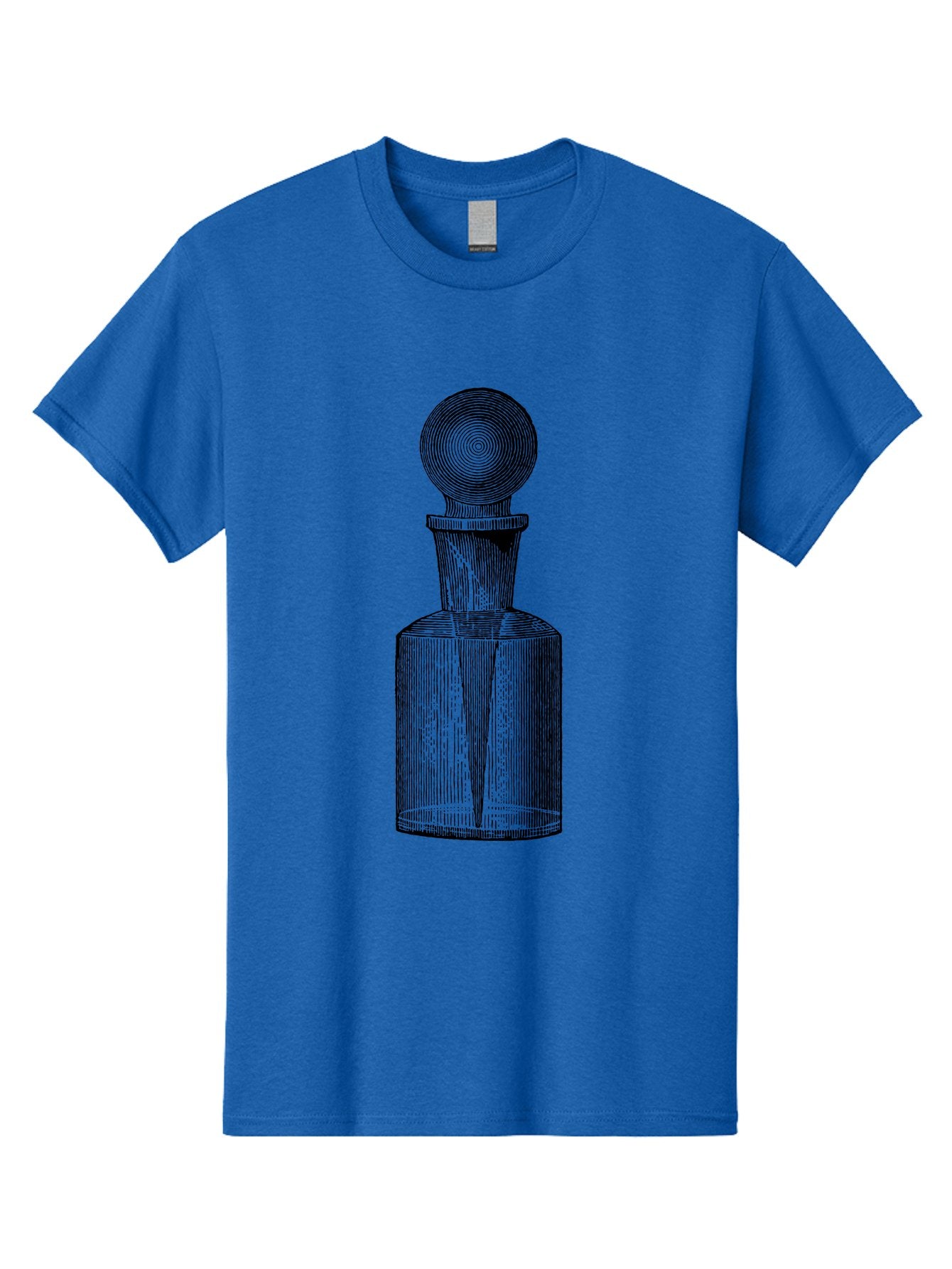 Glass-Bottle Men'S Graphic Tee, 100% Cotton, Comfortable Casual Summer Wear, Machine Washable, Vintage Bottle, Glass Stopper, Elegant Design, Luxury Packaging, Apothecary Jar, Decorative Container, Fine Glassware, Classic Style Aad604 11