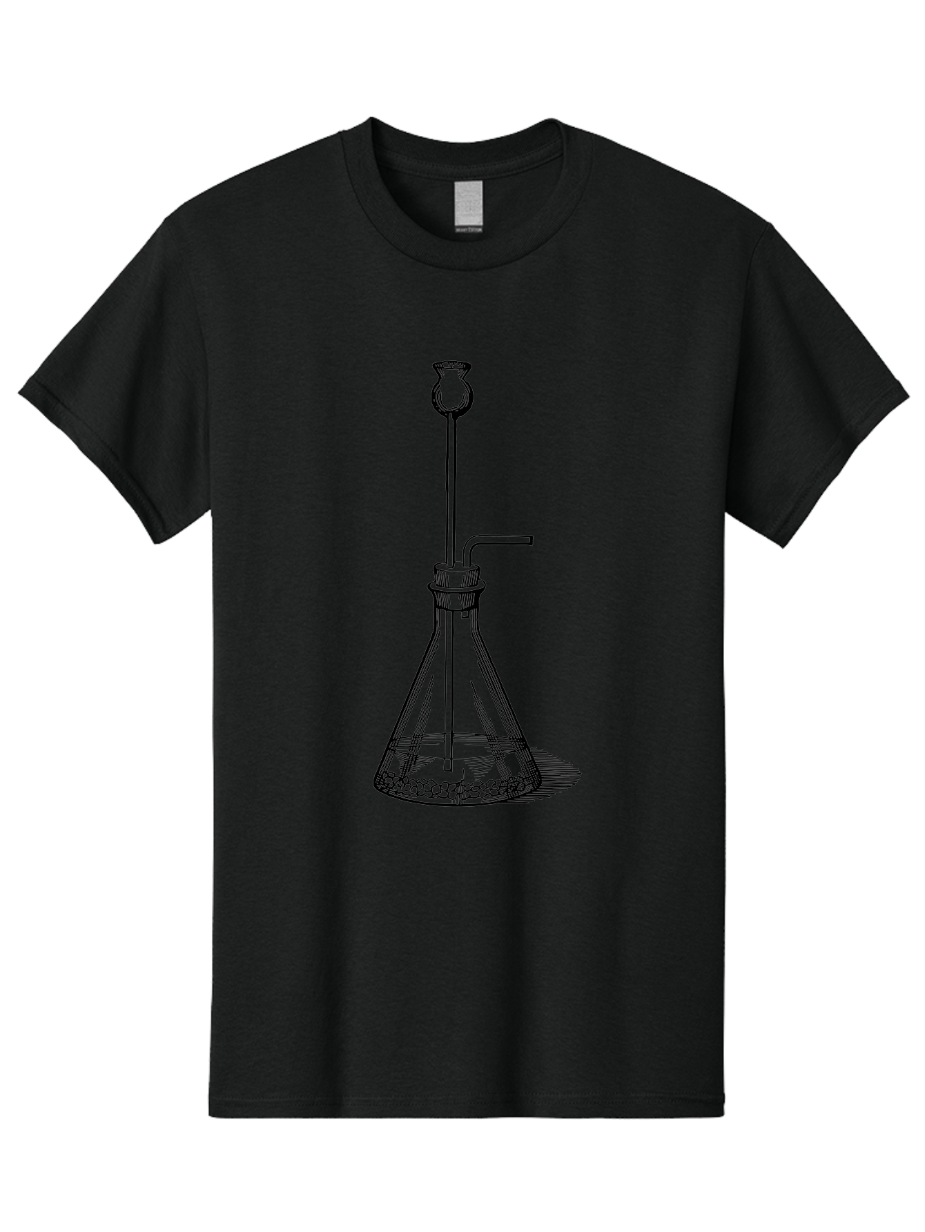 Glass-Flask Men'S Graphic Tee, 100% Cotton, Comfortable Casual Summer Wear, Machine Washable, Laboratory Equipment, Chemistry Setup, Gas Generation, Kipp'S Apparatus, Scientific Instrument, Chemistry Lab, Experimental Setup, Chemical Reaction Aad606 5
