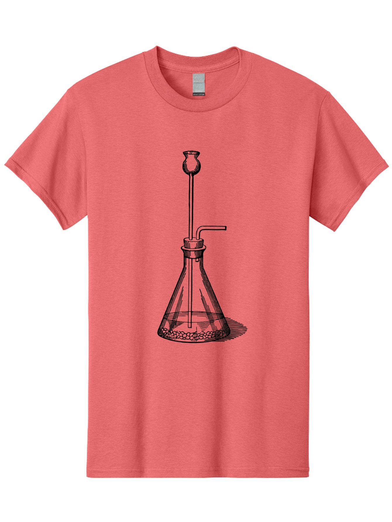 Glass-Flask Men'S Graphic Tee, 100% Cotton, Comfortable Casual Summer Wear, Machine Washable, Laboratory Equipment, Chemistry Setup, Gas Generation, Kipp'S Apparatus, Scientific Instrument, Chemistry Lab, Experimental Setup, Chemical Reaction Aad606 10