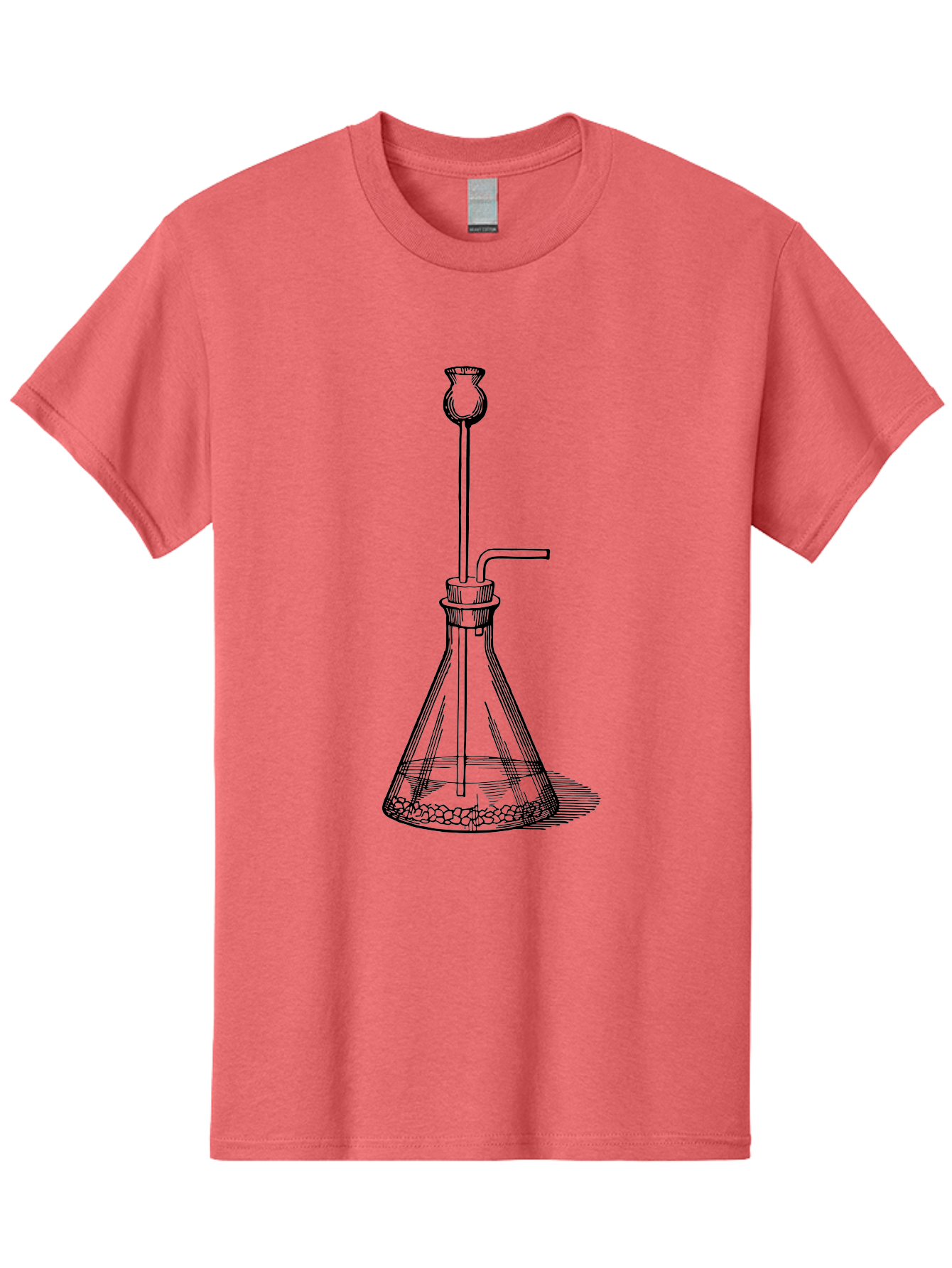 Glass-Flask Men'S Graphic Tee, 100% Cotton, Comfortable Casual Summer Wear, Machine Washable, Laboratory Equipment, Chemistry Setup, Gas Generation, Kipp'S Apparatus, Scientific Instrument, Chemistry Lab, Experimental Setup, Chemical Reaction Aad606 27