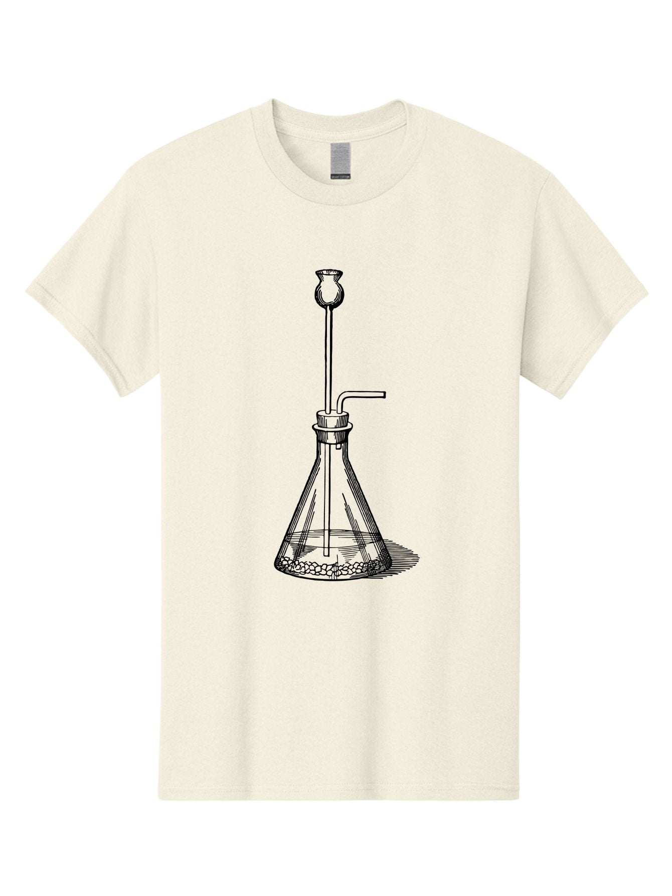Glass-Flask Men'S Graphic Tee, 100% Cotton, Comfortable Casual Summer Wear, Machine Washable, Laboratory Equipment, Chemistry Setup, Gas Generation, Kipp'S Apparatus, Scientific Instrument, Chemistry Lab, Experimental Setup, Chemical Reaction Aad606 13